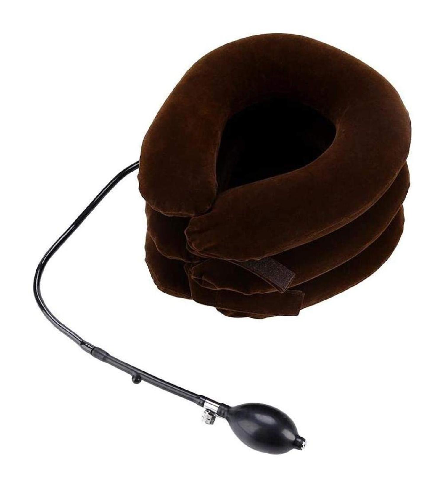 Travel Cushion Neck Traction - Inflatable Cervical Pillow for Muscle Pain Relief - Buy Online on GoSupps.com