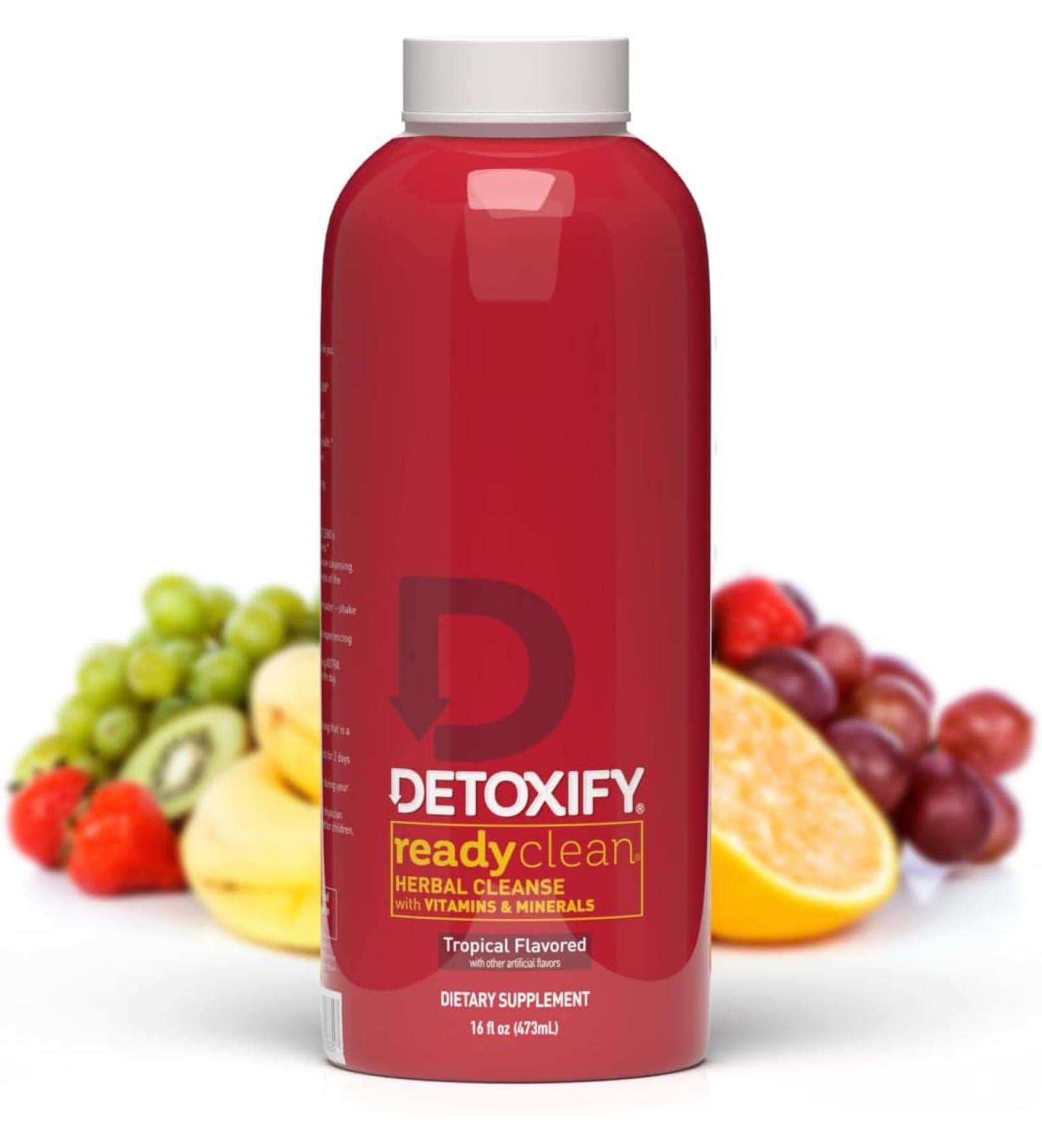 Detoxify Ready Clean Herbal Cleanse Tropical 16oz with Milk Thistle & Burdock Root Extract - 1 Servings - Buy Online on GoSupps.com