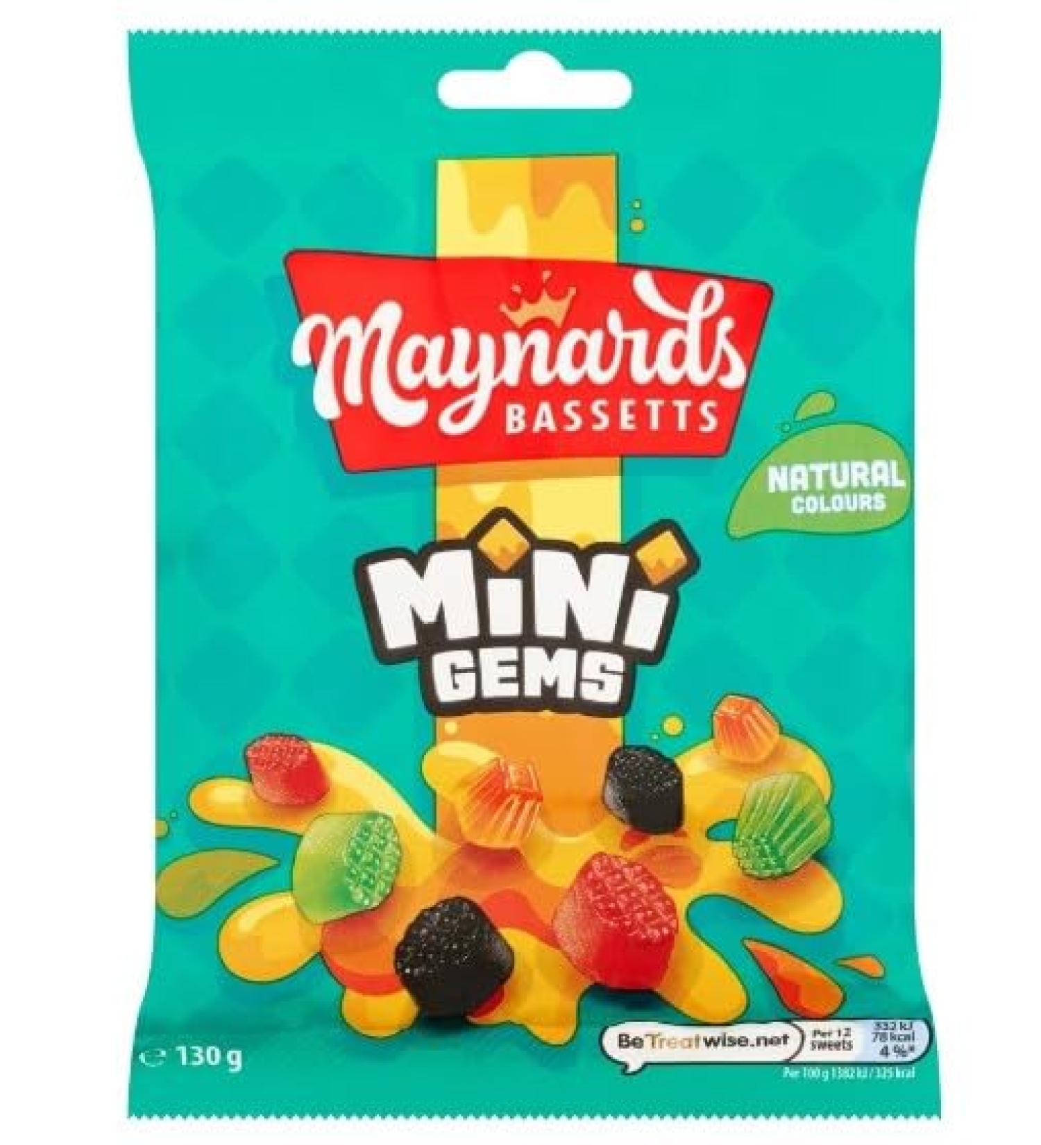 3 x Maynards Bassetts Mini Gems 130g Delicious Tasty And Twisty Treat Gift Hamper For Birthday Christmas Easter Sold By Kidzbuzz - Buy Online on GoSupps.com