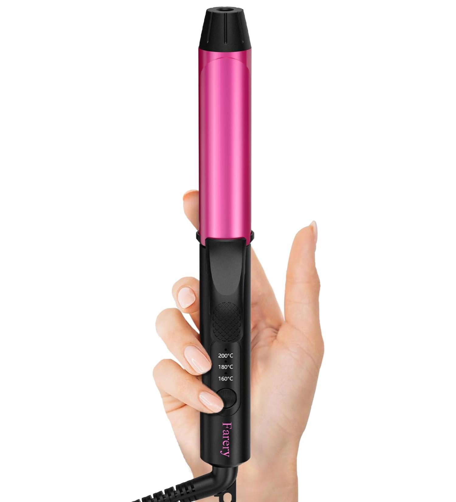 Farery Mini Curling Iron - 25mm Travel Size | Adjustable Temperatures & Ceramic Keratin Infusion for Short Hair - Buy Online on GoSupps.com