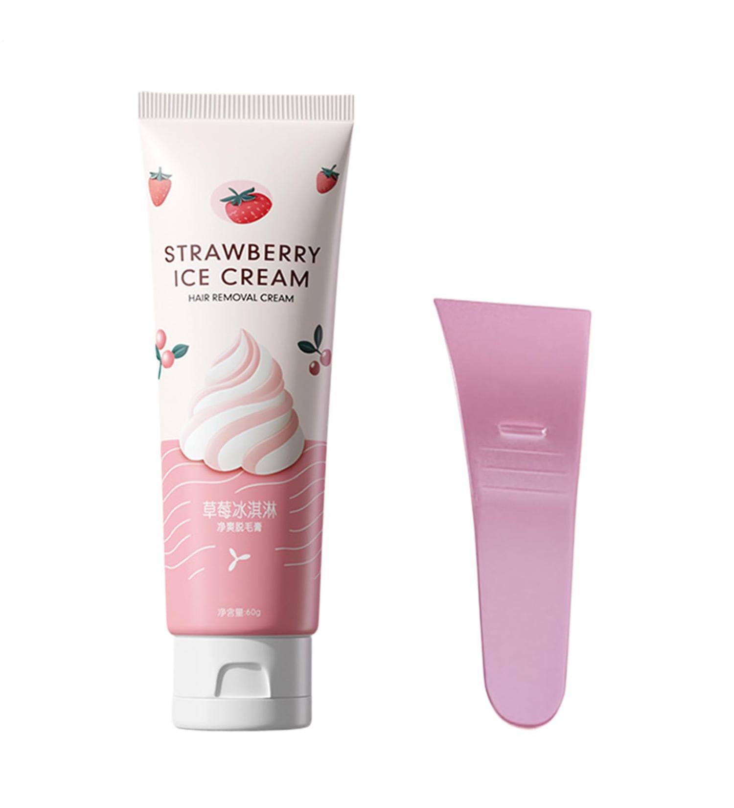 Mwkbbn Moderate Hair Removal Cream Depilating Cream Smooth Skin Solution Fast and Effective Formula 60g Perfect for Sensitive Skin and Multiple Body Areas Strawberry - Buy Online on GoSupps.com