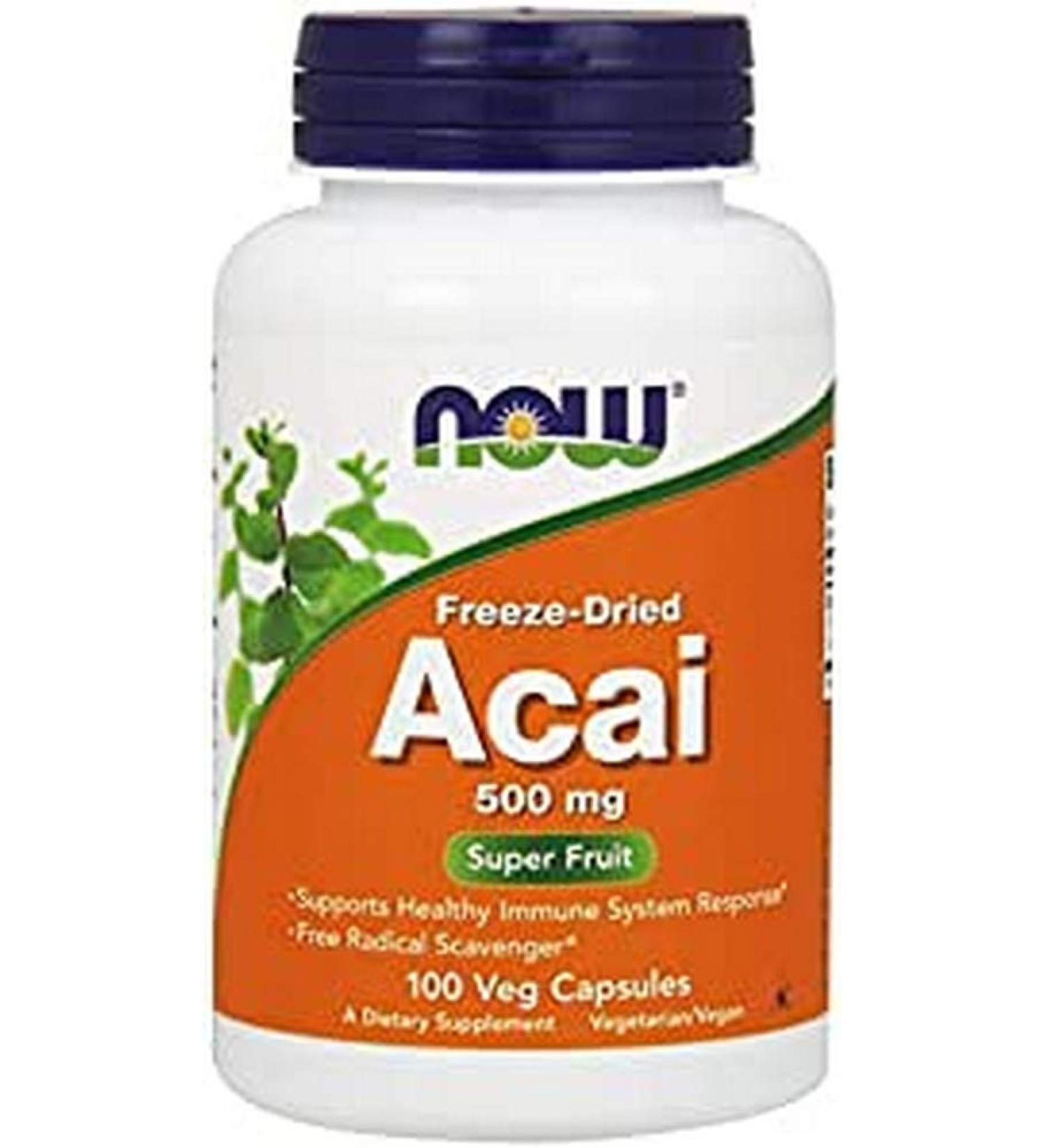 Acai (Freeze-Dried) 500 mg - 100 Veg Capsules by NOW