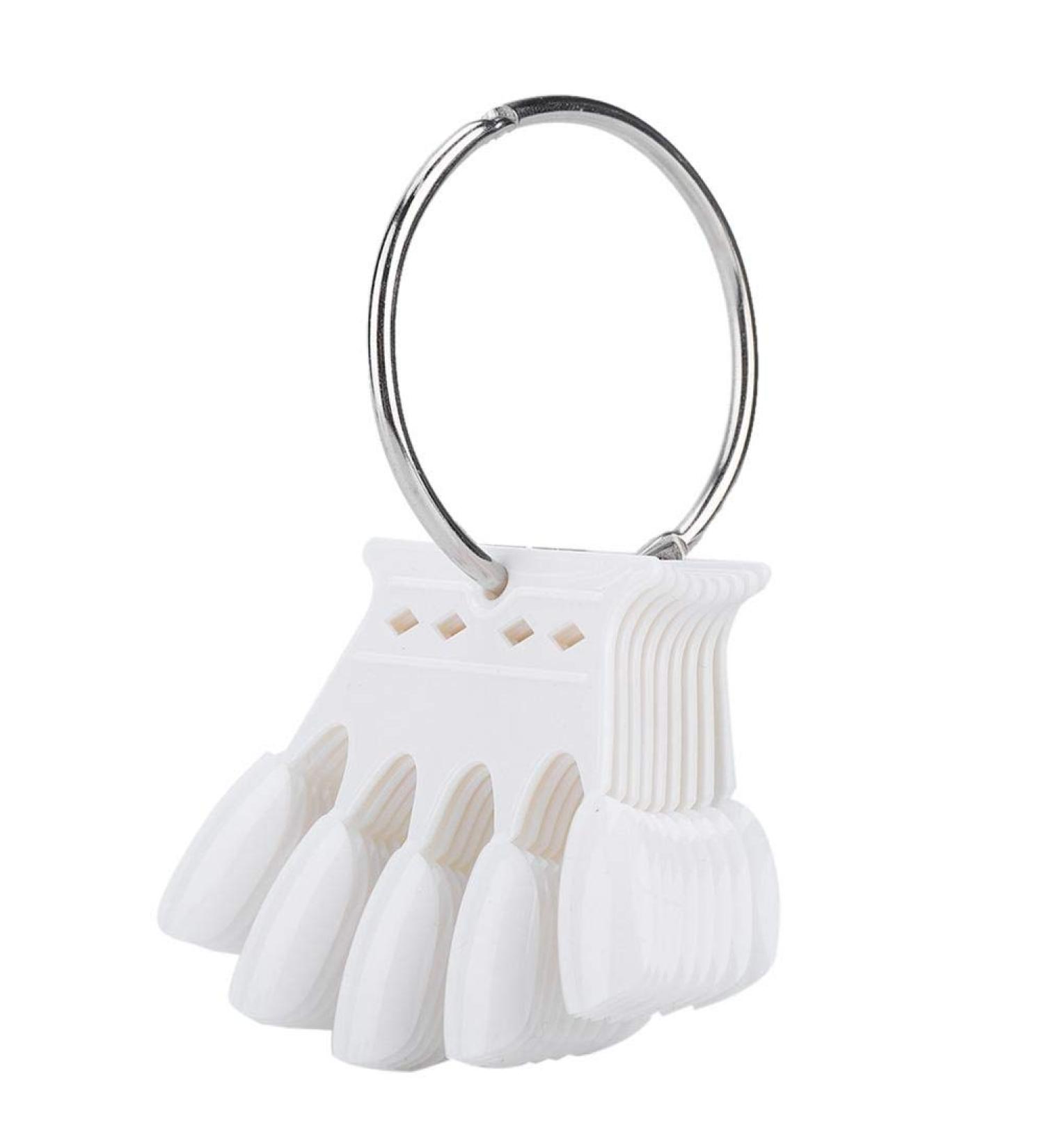 Nail Color Card - 4 Colors 50 pcs Nail Art Tips for Manicure Polish Gel Display - White - Buy Online on GoSupps.com