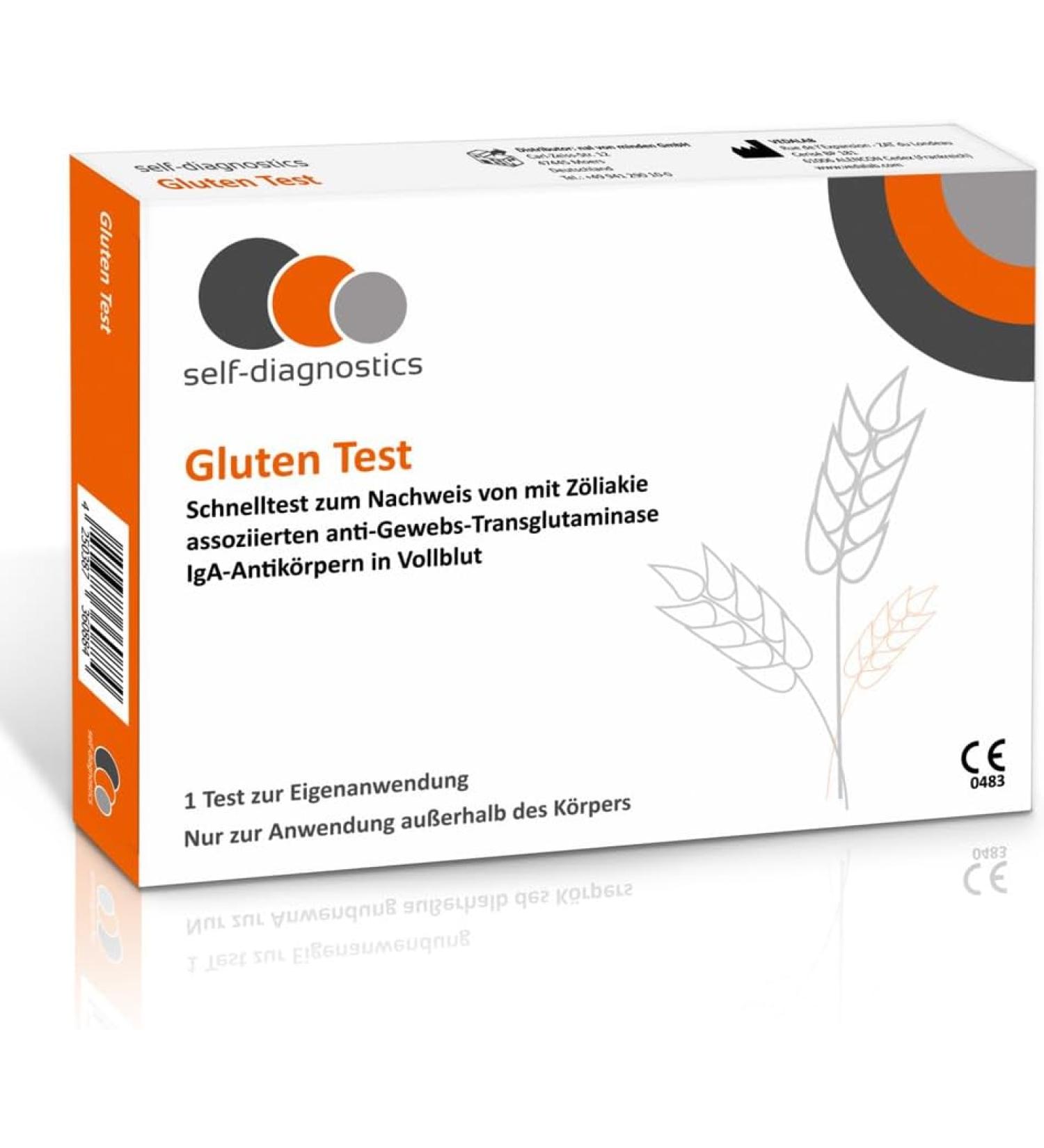 Self-Diagnostic Gluten Test for Celiac Disease - Home Use Rapid Test for Intestinal Health & Immune System - Buy Online on GoSupps.com