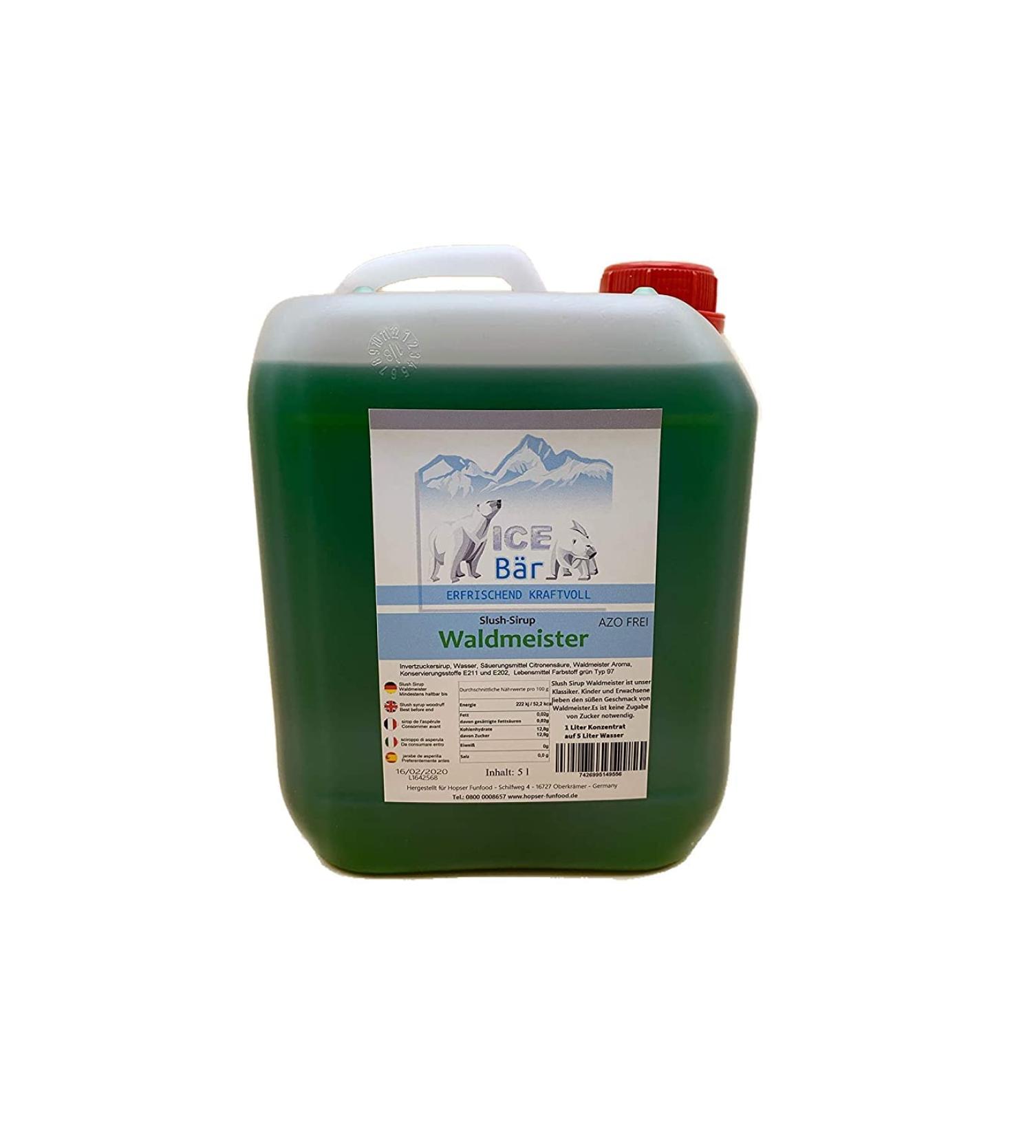 Buy Ice B r Slush Sirup | Azo-Free 5L Concentrate | Waldmeister Flavor | Perfect for Slushy Makers & Ice Cream Beverages - Buy Online on GoSupps.com