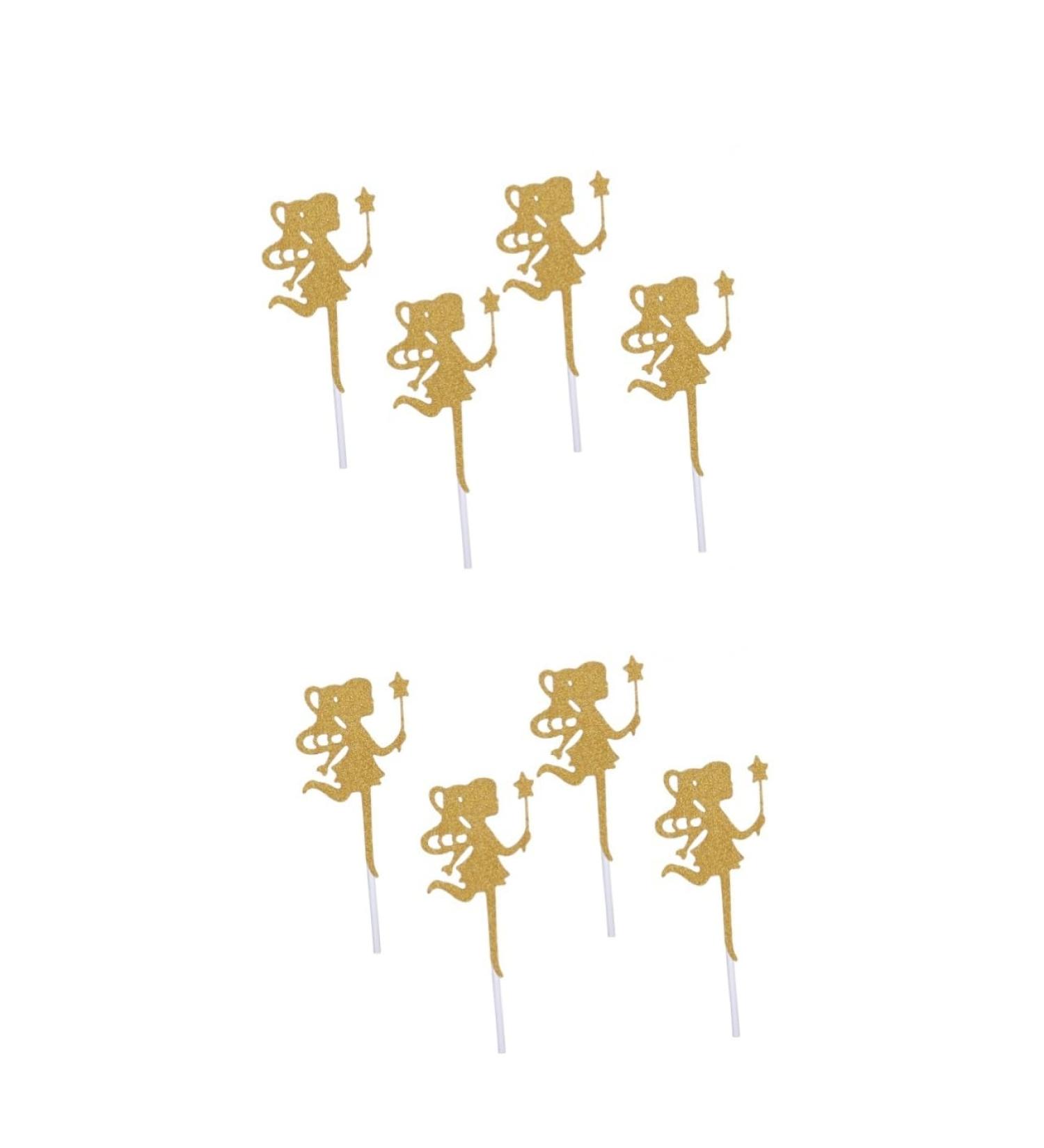 COHEALI Cake Decorations 20 pcs gold trim gold decor wedding decoration cupcake decorations cake toppers Glitter powder Christmas Party Supplies Goldenx2pcs mediumx2pcs - Buy Online on GoSupps.com