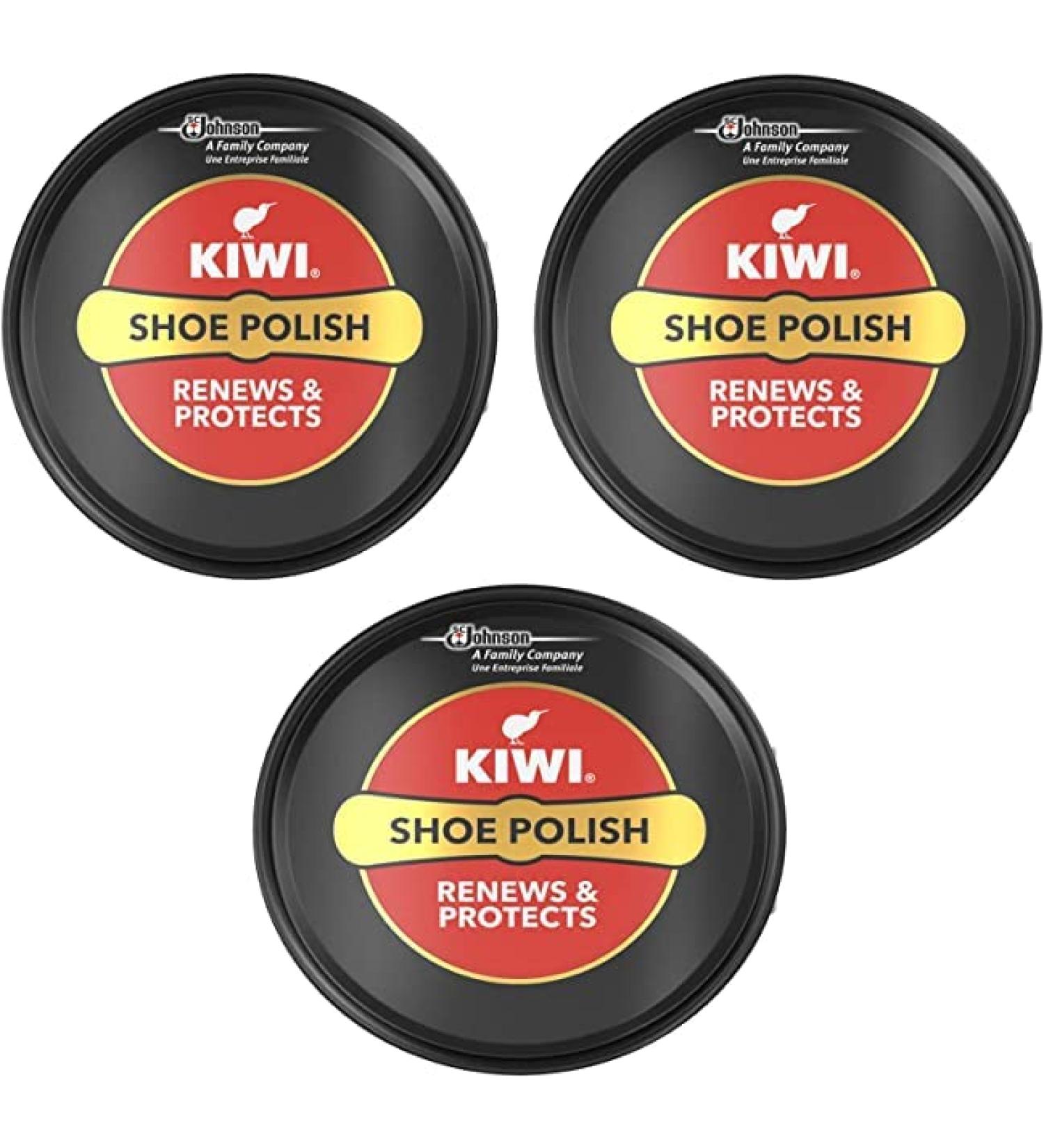 GroceriesRus Kiwi Shoe Polish Black 50ml - Shine and Protect - Pack of 3 - Buy Online on GoSupps.com