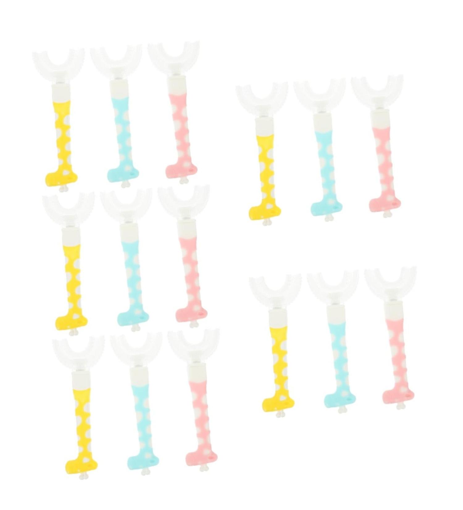FOMIYES 15 Pack U-Shaped Children's Toothbrushes - Cartoon Design Durable ABS Perfect for Kids' Oral Hygiene - Buy Online on GoSupps.com
