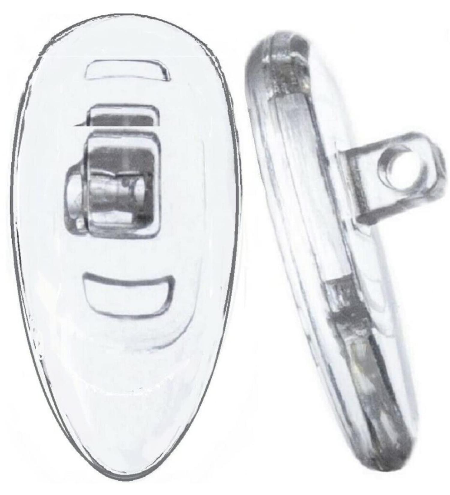 2 pairs (4 pieces) nose pads/glasses pads - silicone screw system various sizes (drop 15mm) (16mm)