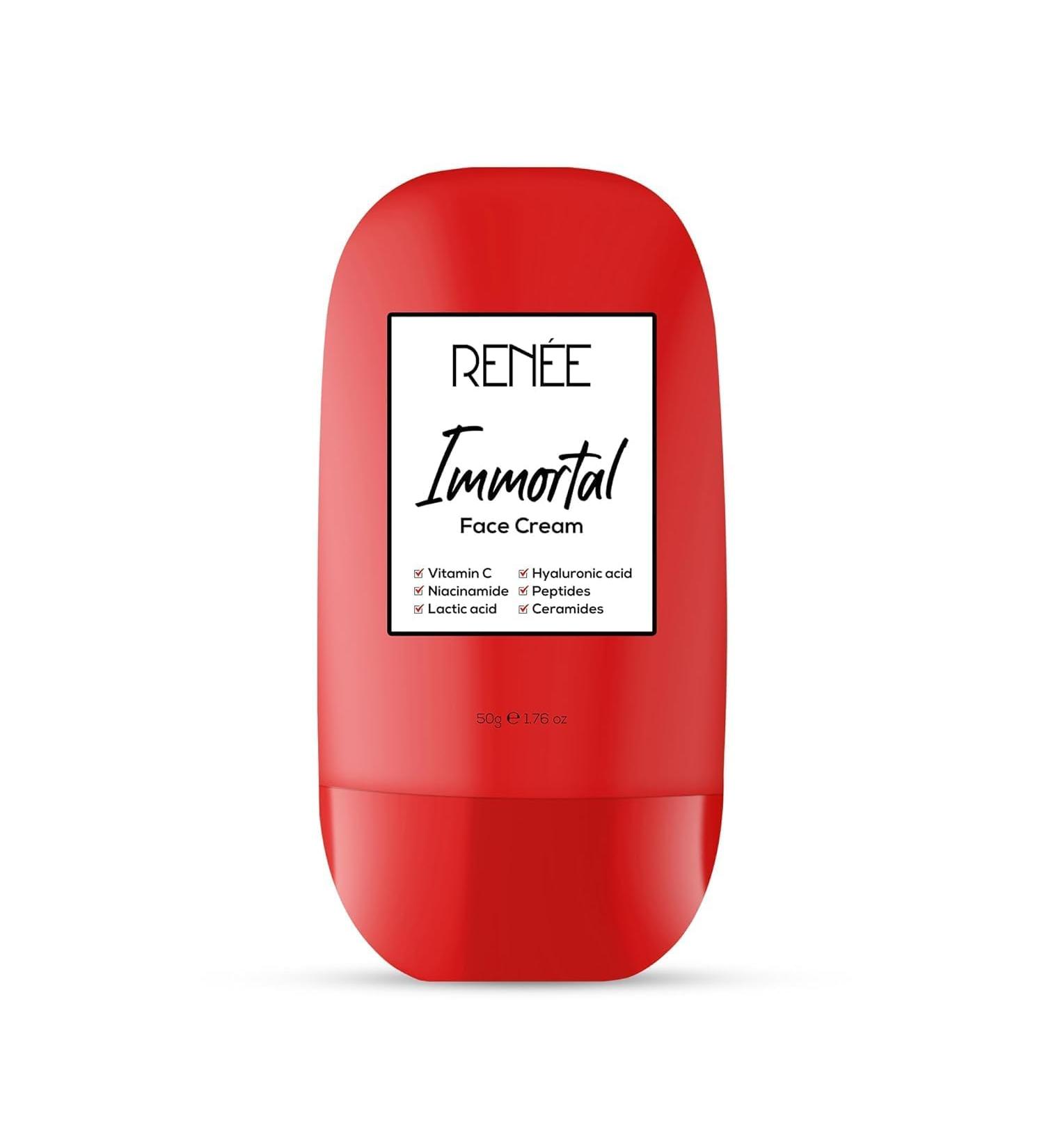 qura Immortal All-in-One Face Cream - Brightens Repairs Skin Reduces Spots & Fine Lines with Vitamin C Niacinamide Lactic Acid Hyaluronic Acid Peptides Ceramides