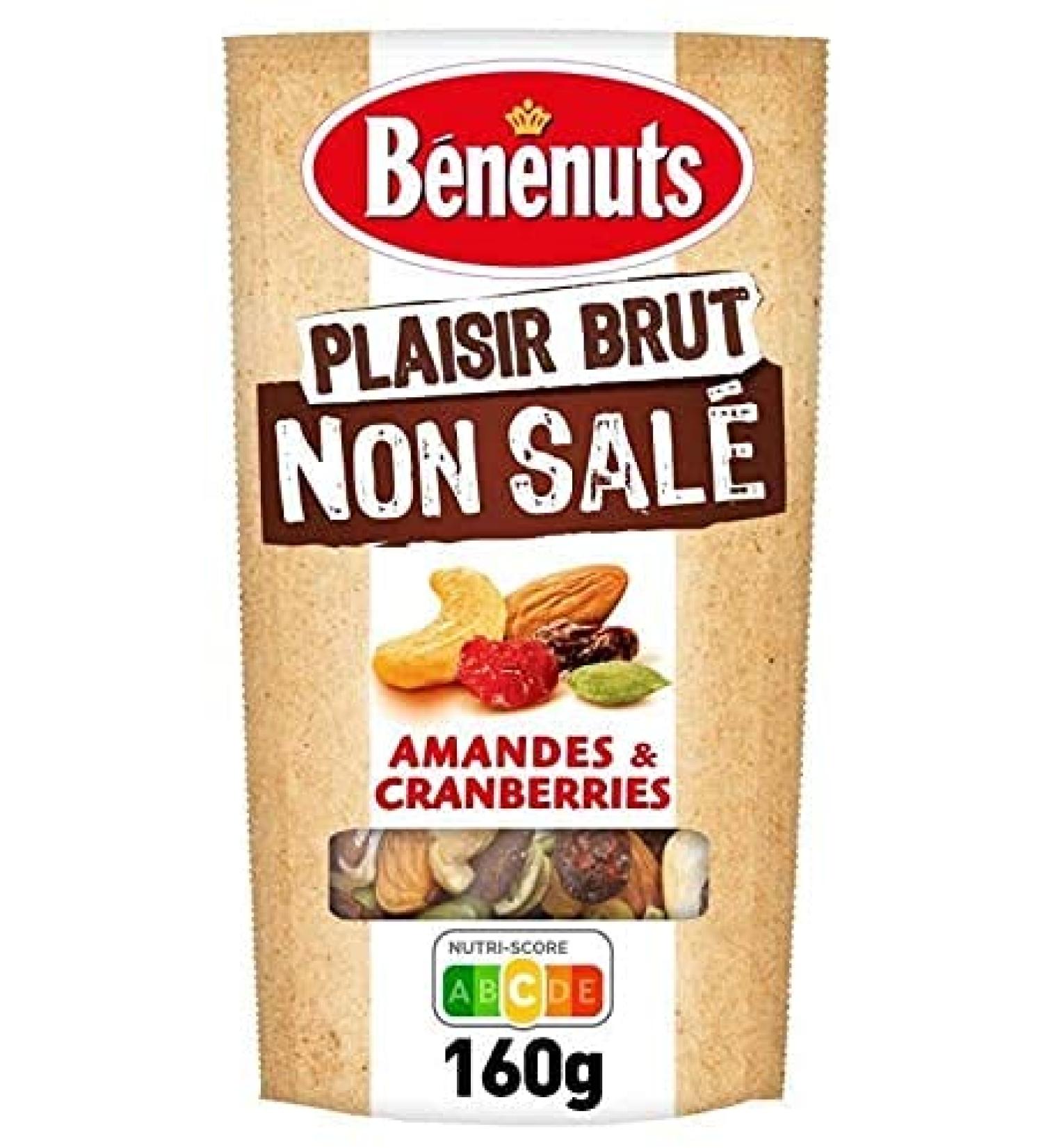 BENENUTS - Plaisir Brut Non-Mixed Almonds Cranberries Cashews Raisins 160G - Pack of 2 - best offer - Buy Online on GoSupps.com