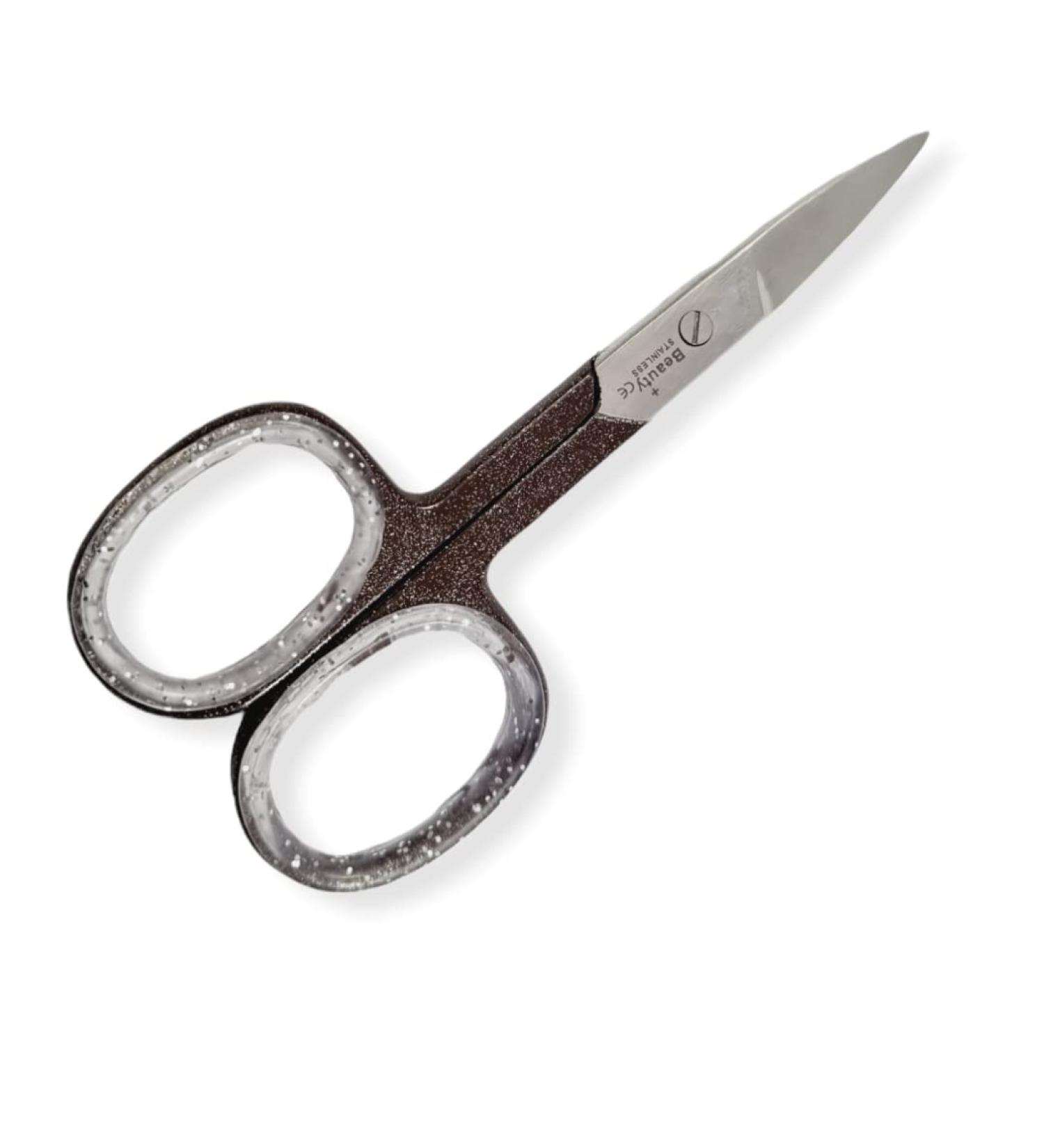 ComDent Cuticle Nail Scissors for Manicure Pedicure for Personal and Professonal Grooming (Brown Ring - Straight)