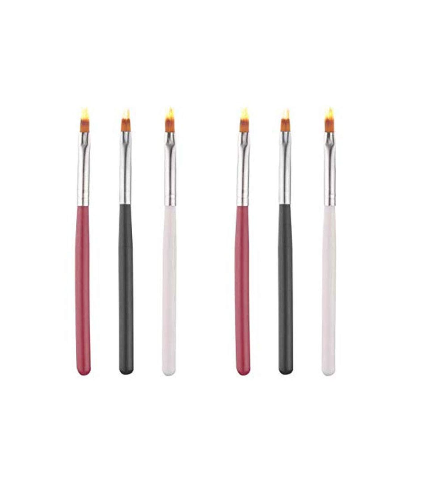 6 Ombre Brush Set - Baby Boomer Fringe Course & Gel Nail Art Brushes for Perfect Pigment Rendering - Buy Online on GoSupps.com