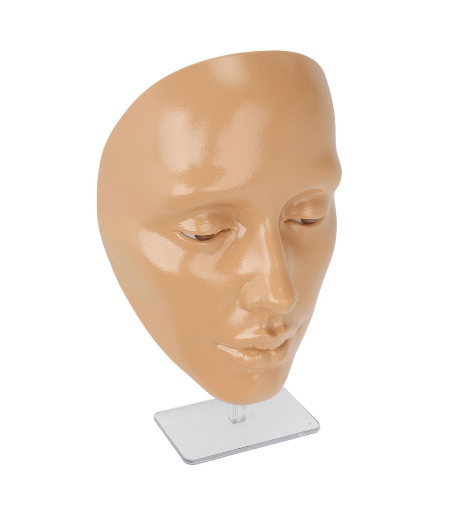  Cryfokt 5D Silicone Reusable Makeup Mannequin Face Board with 20ml Makeup Remover Oil Eyeshadow for Complete Practice - Buy Online on GoSupps.com