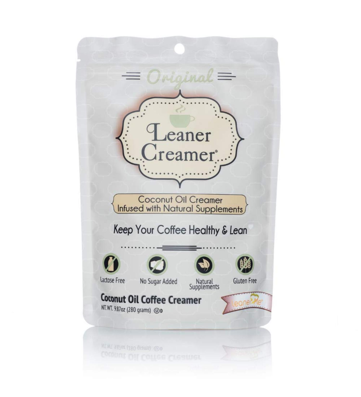 Leaner Creamer Coconut Oil Coffee Creamer Original 9.87 oz | Healthy Creamer Alternative - Buy Online on GoSupps.com