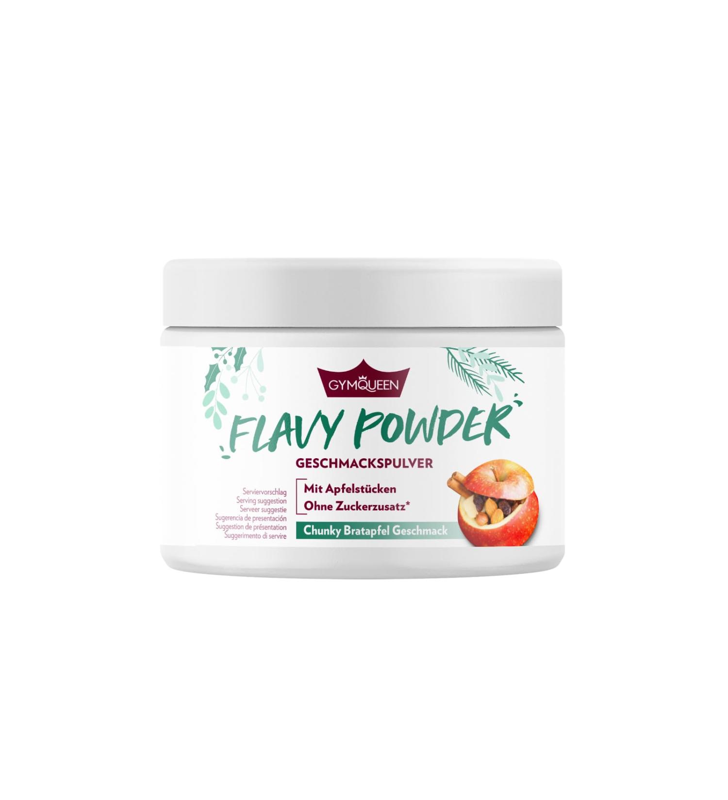 Buy Gymqueen Flavy Powder 200g - Chunky Baked Apple Flavor Low-Calorie Sweetening & Baking Powder for Food & Drinks - Buy Online on GoSupps.com