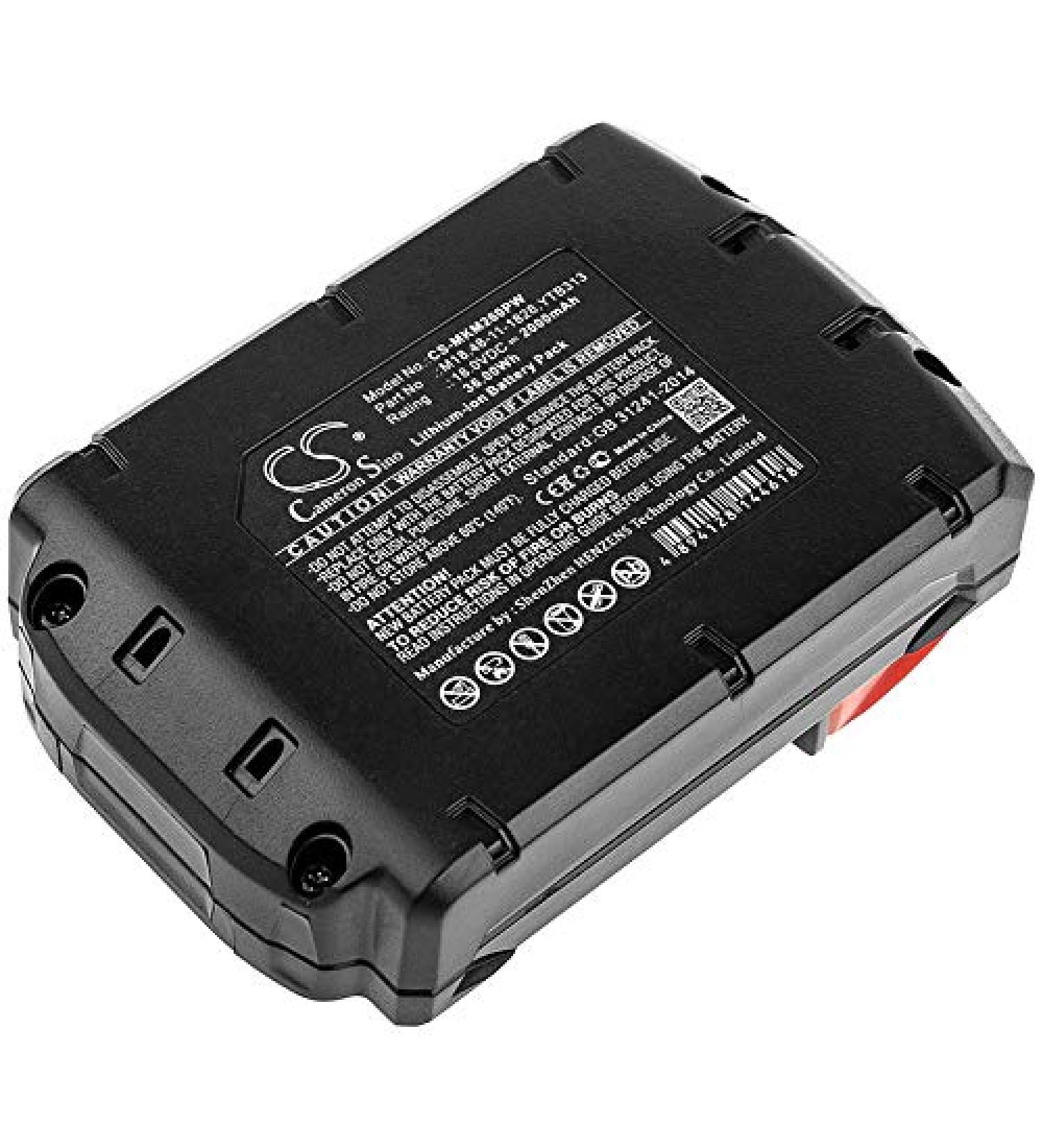 Replacement Battery 2198323 48111815 | Compatible with M18-28 CPDEX & More | 18.0V 2000mAh - International Shipping Available - Buy Online on GoSupps.com