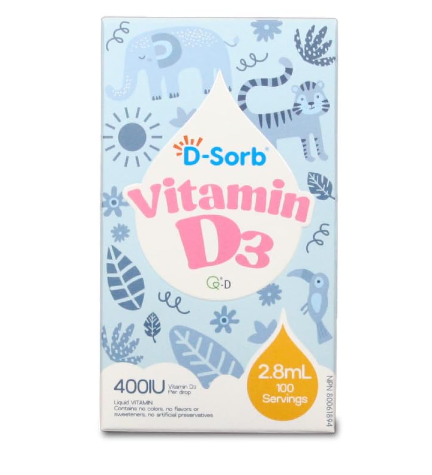 D-Sorb Vitamin D3 400 IU 2.8mL 100 Servings - Buy Online on GoSupps.com