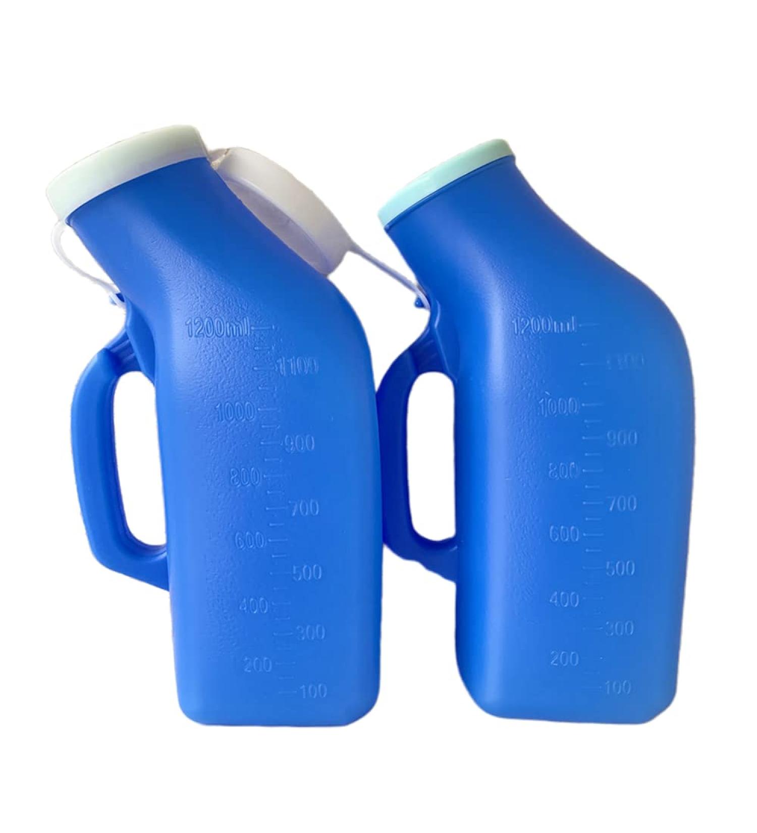 YUMSUM Urinals for Men Portable Urinal 1200ml34 Ounce for Hospital Camping Car Travel Home 2 Pack (New Blue) - Buy Online on GoSupps.com
