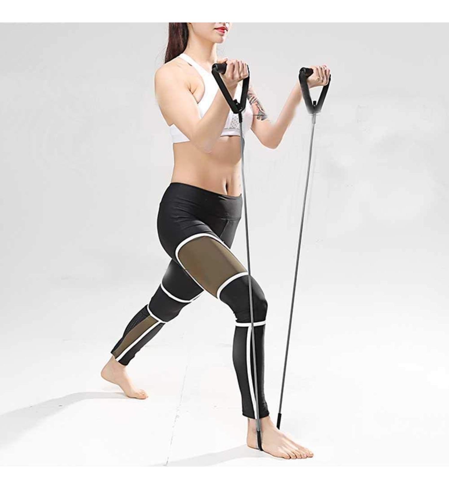 Buy Portable Exercise Band - Stretch Rubber Training Rope with Comfortable Handles for Strength & Muscle Toning - Lightweight Fitness Equipment for Men & Women - International Shipping Available - Buy Online on GoSupps.com