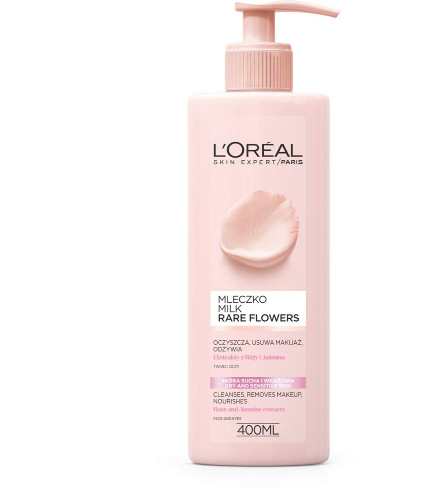 L’OREAL PARIS RARE FLOWERS MAKE-UP REMOVER MILK DRY AND SENSITIVE SKIN 400ML