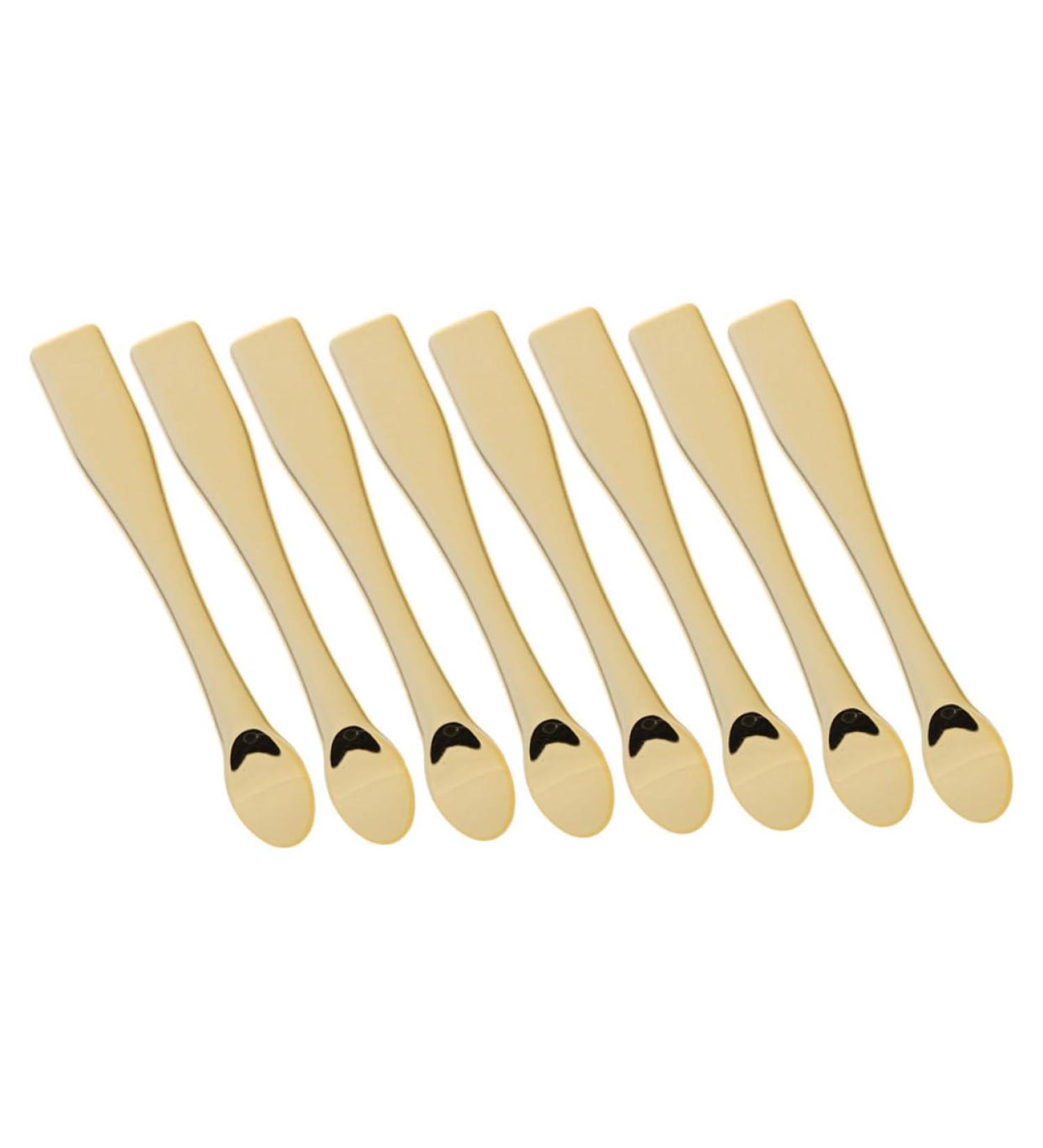 Baluue 8pcs Mask Spoon Skincare Spatula Cream Applicator Makeup Spatulas Makeup Scoop Skin Care Spatula Abs 6x0.7x0.7cm Golden - Buy Online on GoSupps.com