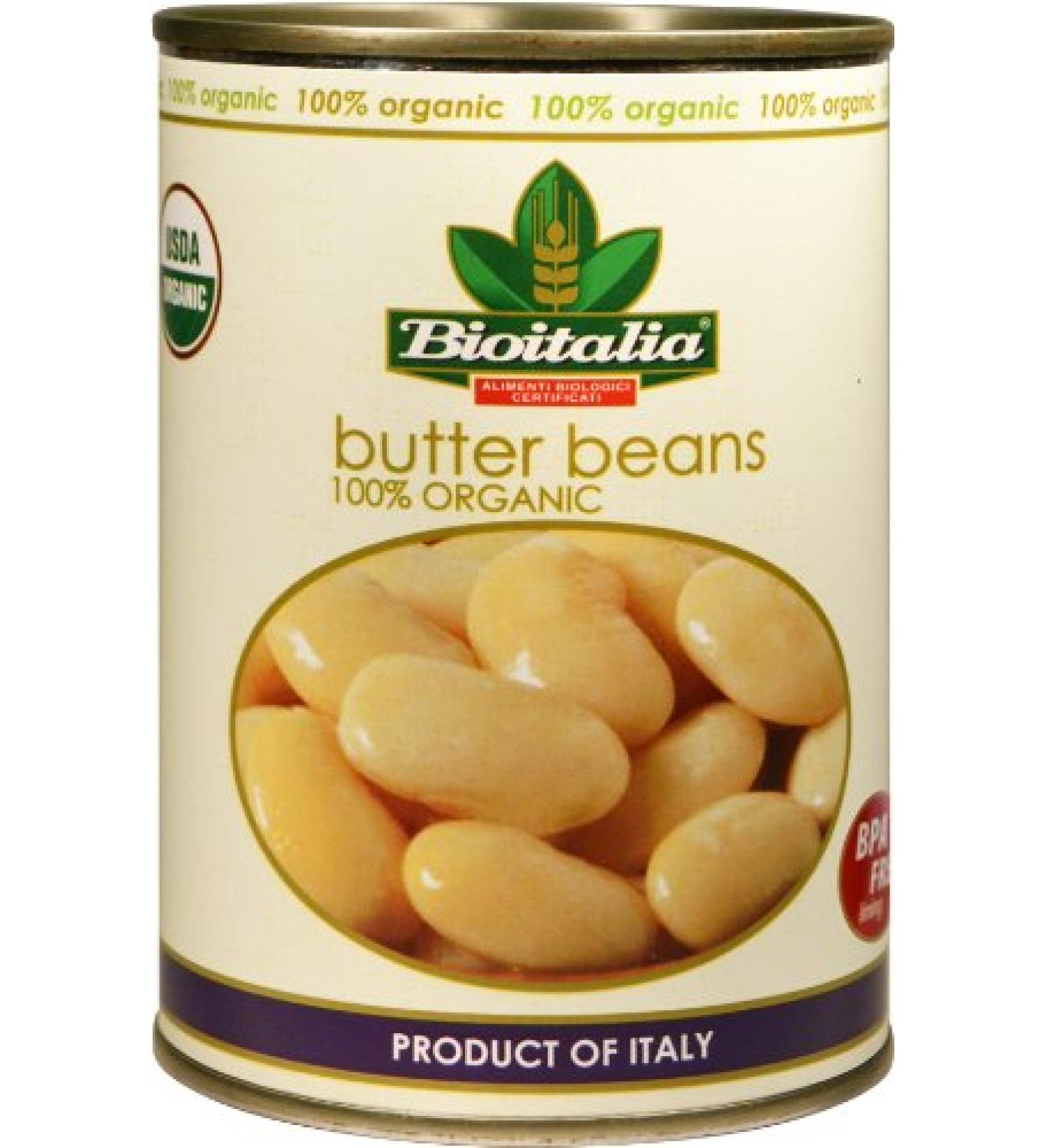 Bioitalia Butter Beans, 14-Ounce (Pack of 12)