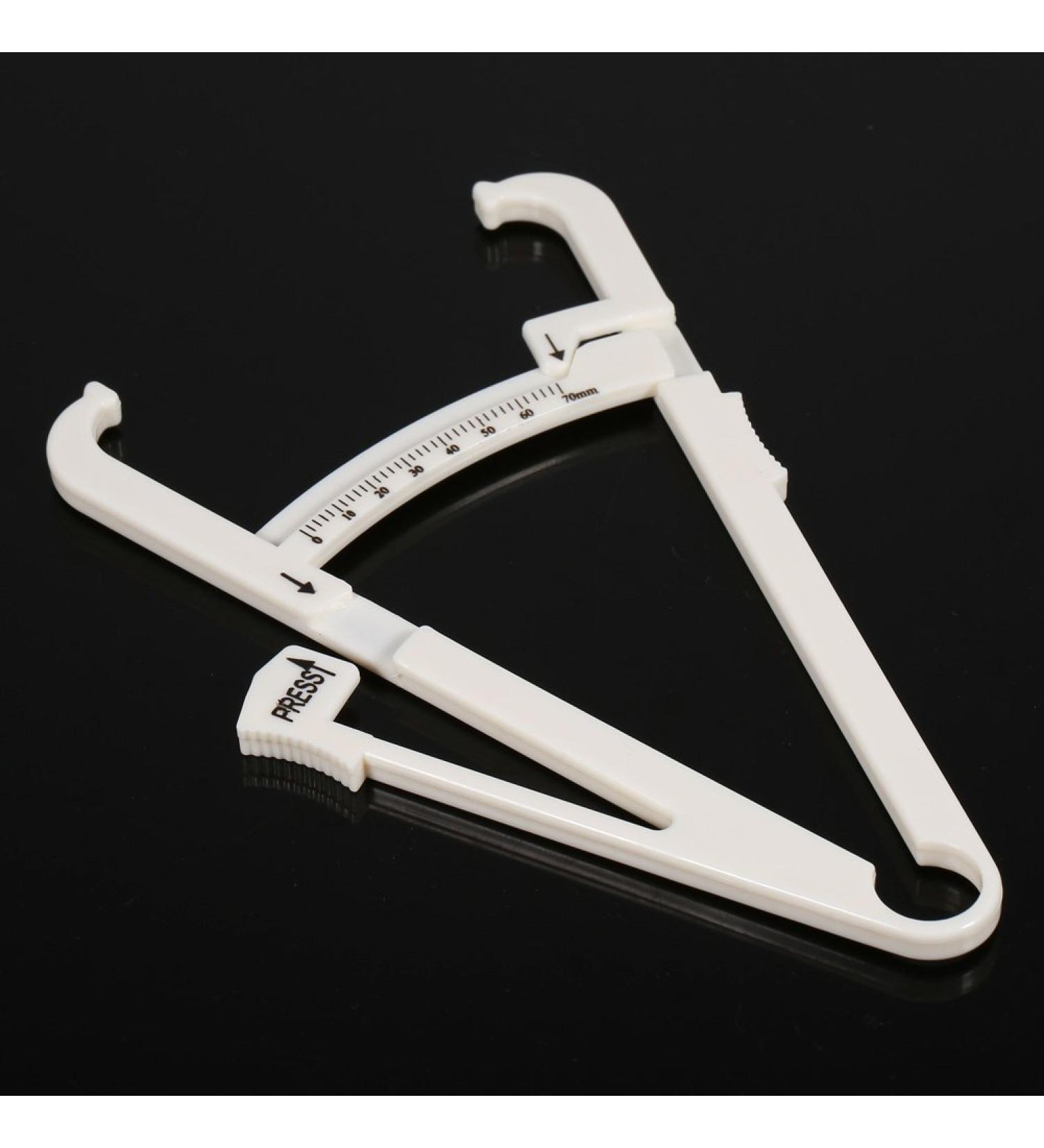 Body Fat Tester Caliper Skinfold Measurement Tool - White - Buy Online on GoSupps.com