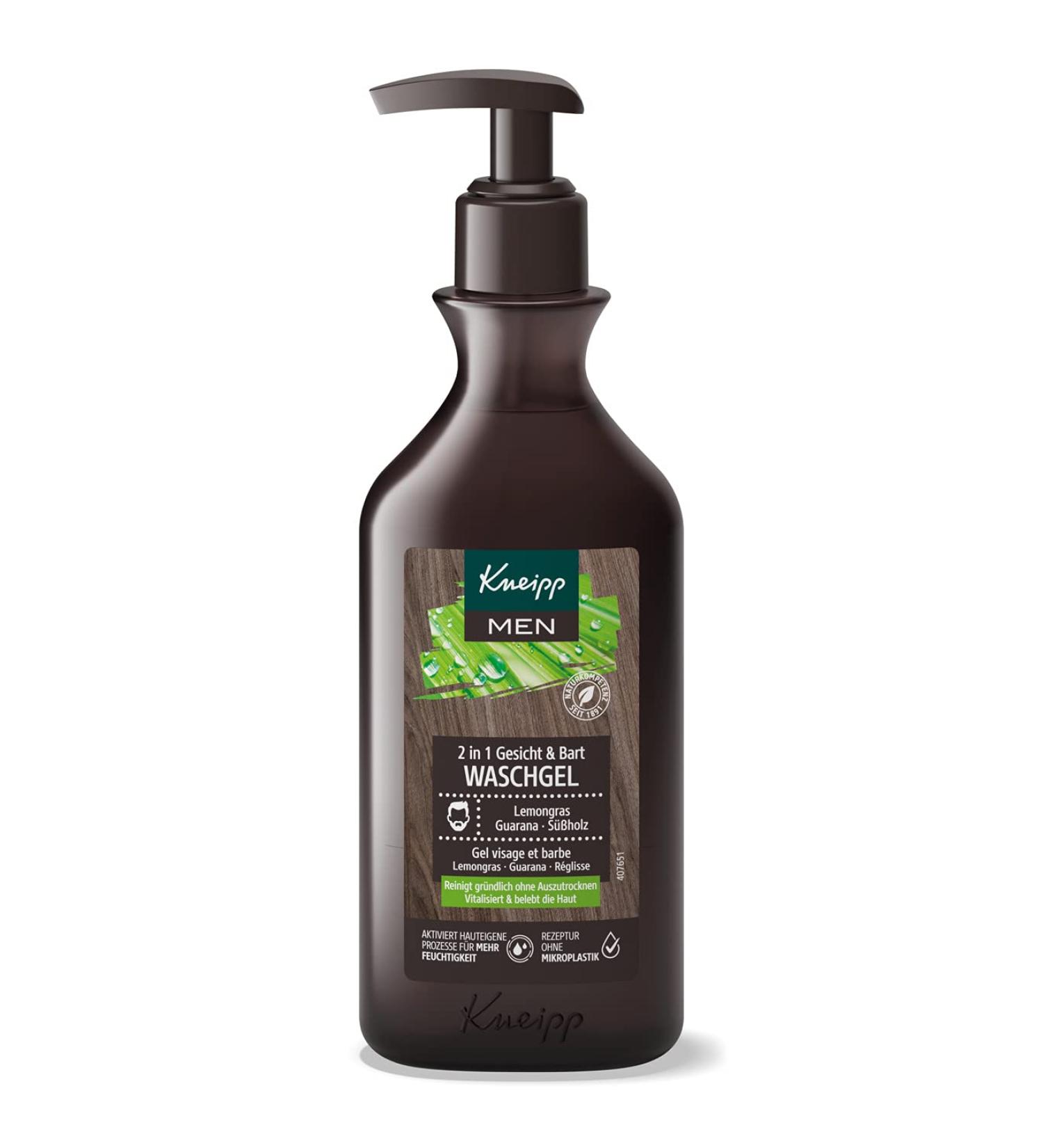 Kneipp Men 2in1 Face & Beard Wash Gel 250ml | Refreshing Cleanser for All Skin Types | International Shipping Available - Buy Online on GoSupps.com