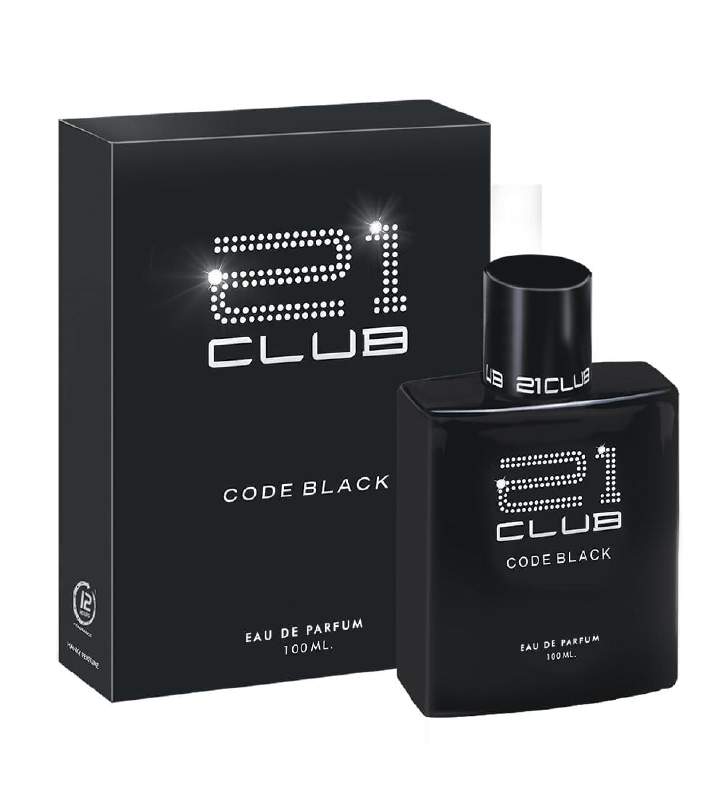 21 Club Code Black Eau De Parfum | Eau De Perfum | Long Lasting Fragrance Perfum | For Men & Women | 100ml - Buy Online on GoSupps.com