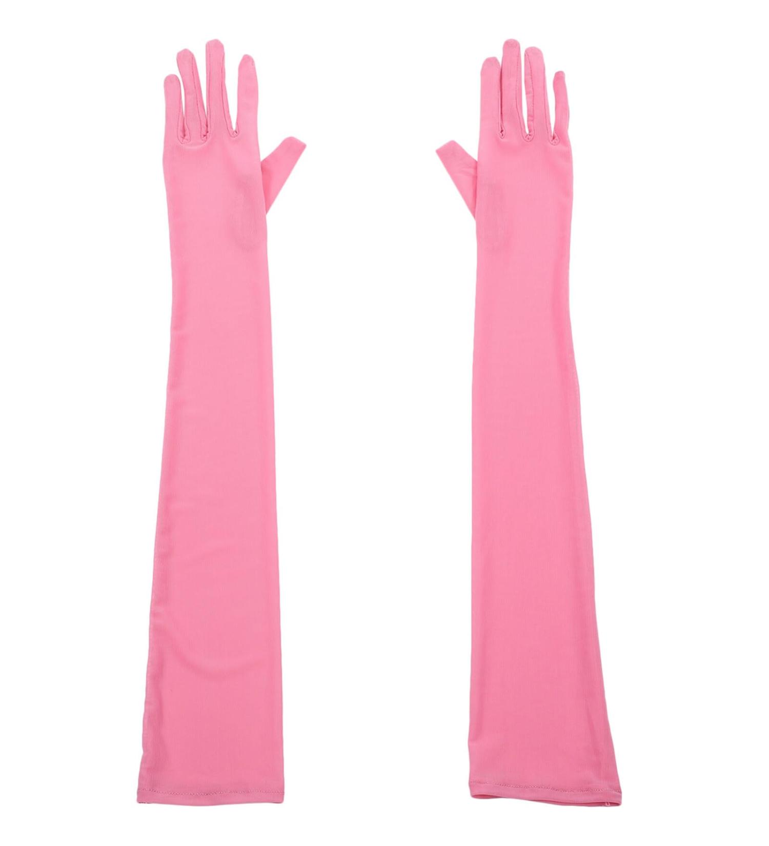 ifundom 1 Pair Long Opera Party Gloves 1920s 20s Polyester Arm Gloves Elbow Length for Bridal Wedding Tea Party Event Dress Costumes 22.79 Inch Rosy - Buy Online on GoSupps.com