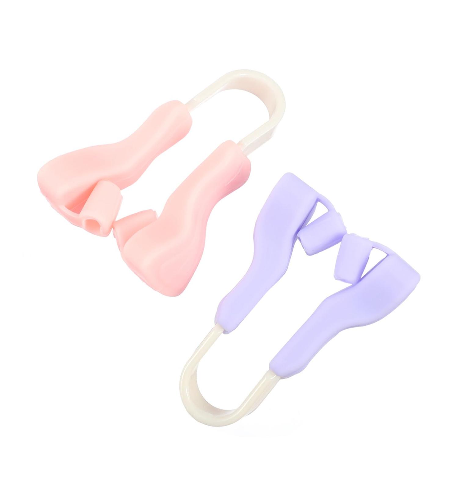 Alipis Lot de 2 Pinces Nez Amincissantes en Silicone Petite Taille Correcteur Redresseur de Nez Indolore pour Adultes Usage Nocturne et Quotidien Couleurs Rose Tendre et Violet l gant - Buy Online on GoSupps.com