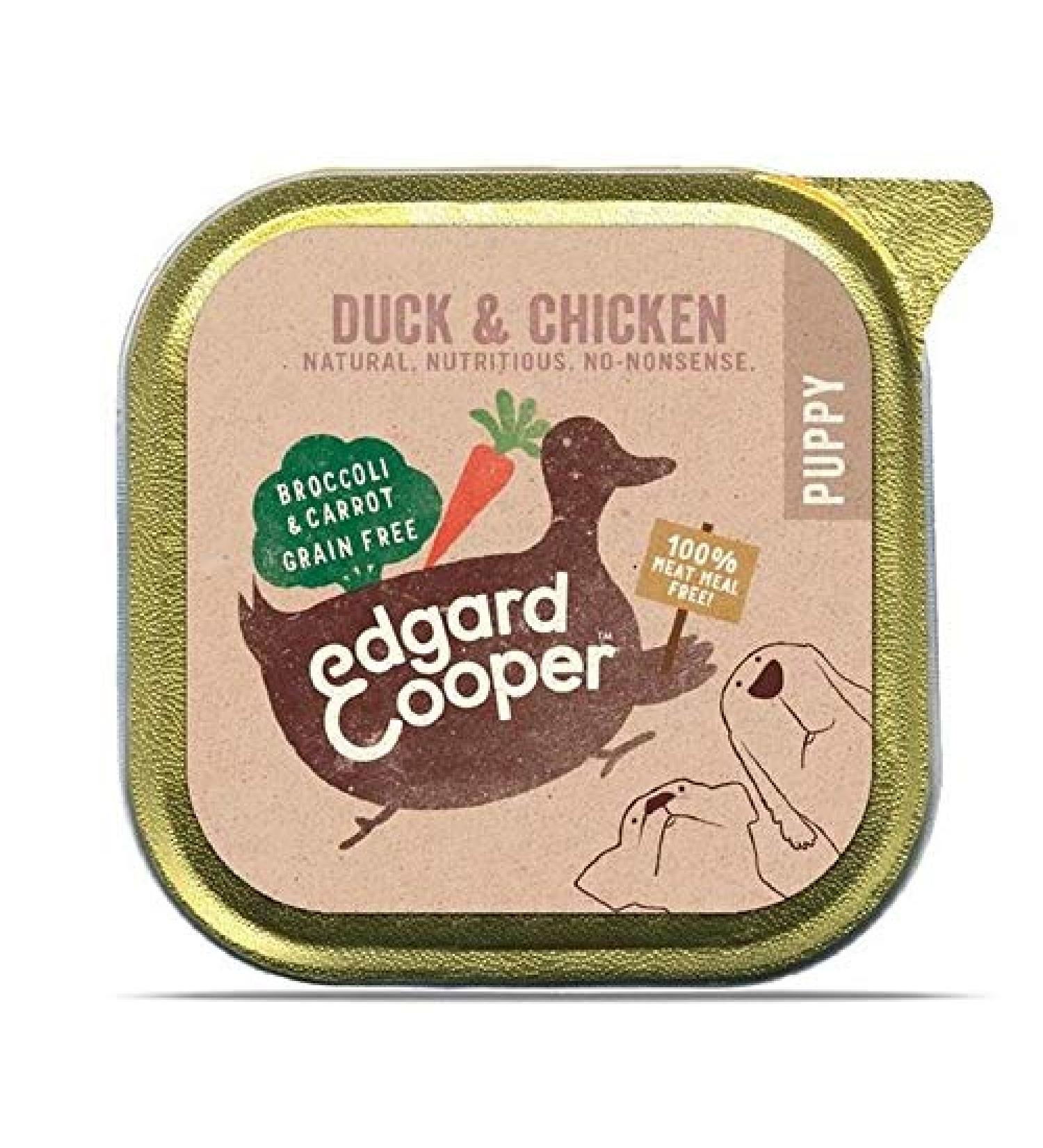 2X Edgard & Cooper Puppy Grain Free Wet Food with 150g Chicken & Duck
