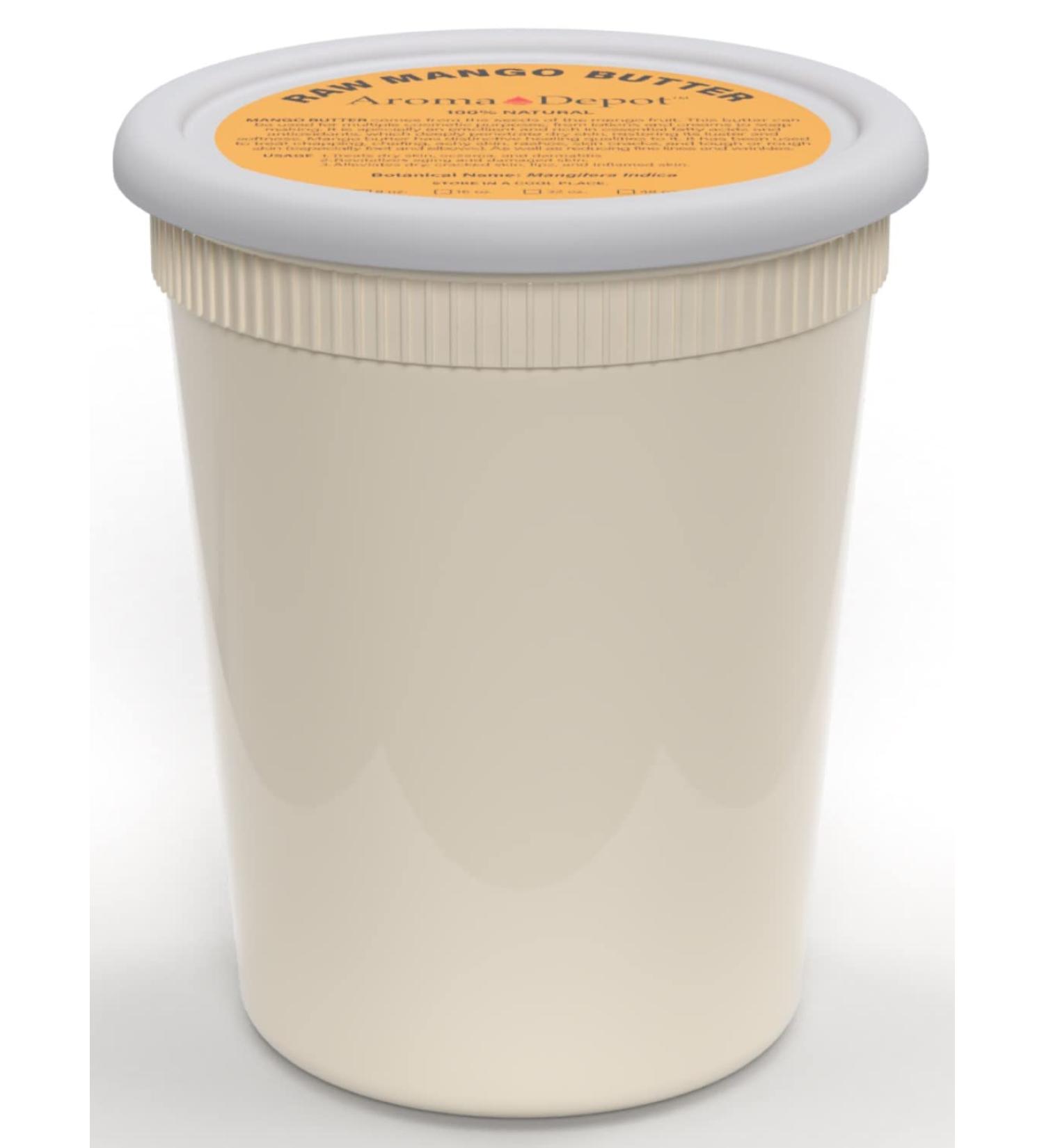Aroma Depot 100% Natural Pure Raw Mango Butter 2 lb - Great for Skin, Body, Hair Care - DIY Body Butter, Lotions, Creams - Reduces Fine Lines, Wrinkles - Ideal for Eczema, Psoriasis - 32 oz - Buy Online on GoSupps.com