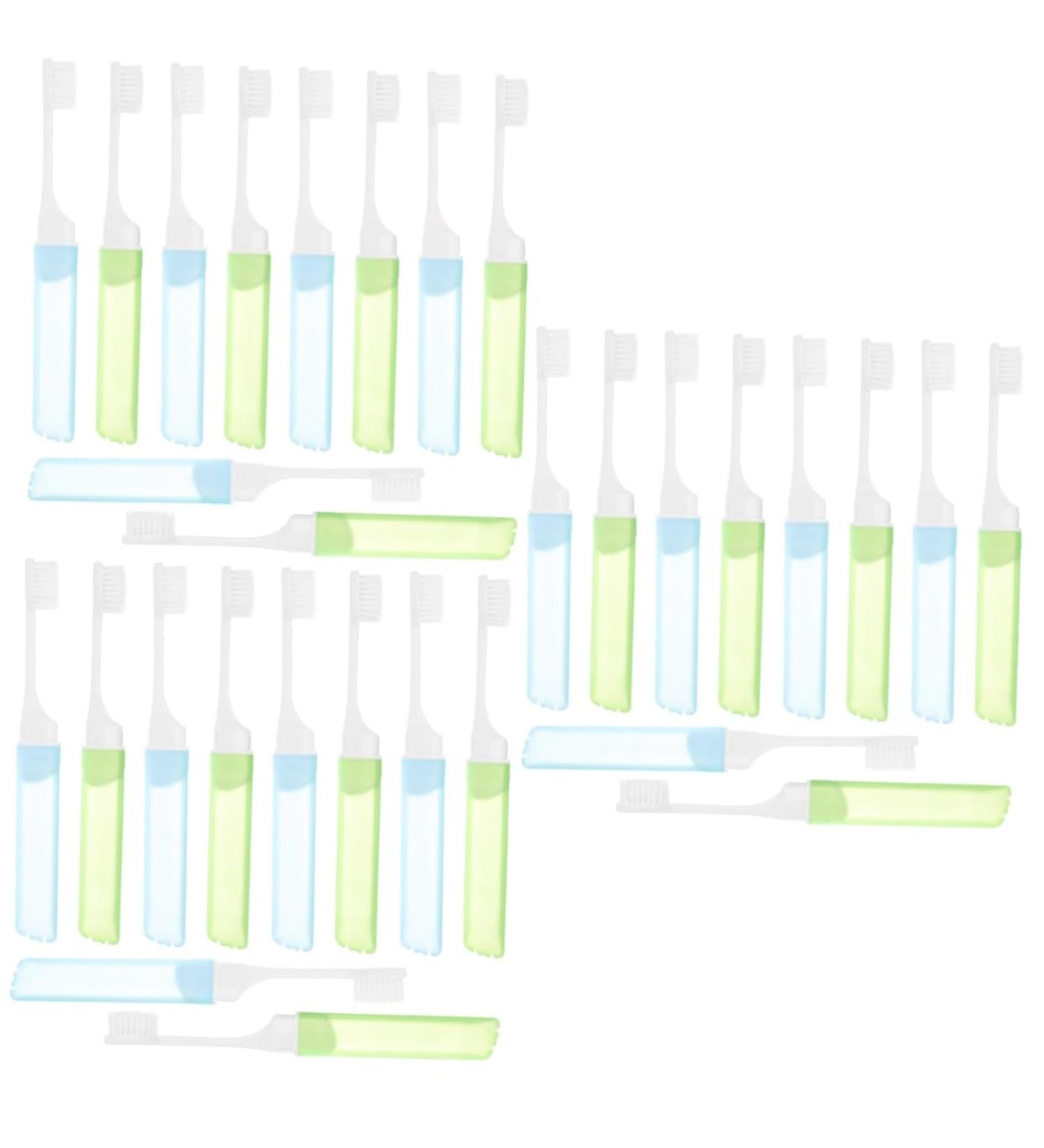 PartyKindom 30pcs Portable Toothbrush Cleaning Brush Set - Travel Soft Brushes & Accessories for On-the-Go Oral Care - Buy Online on GoSupps.com