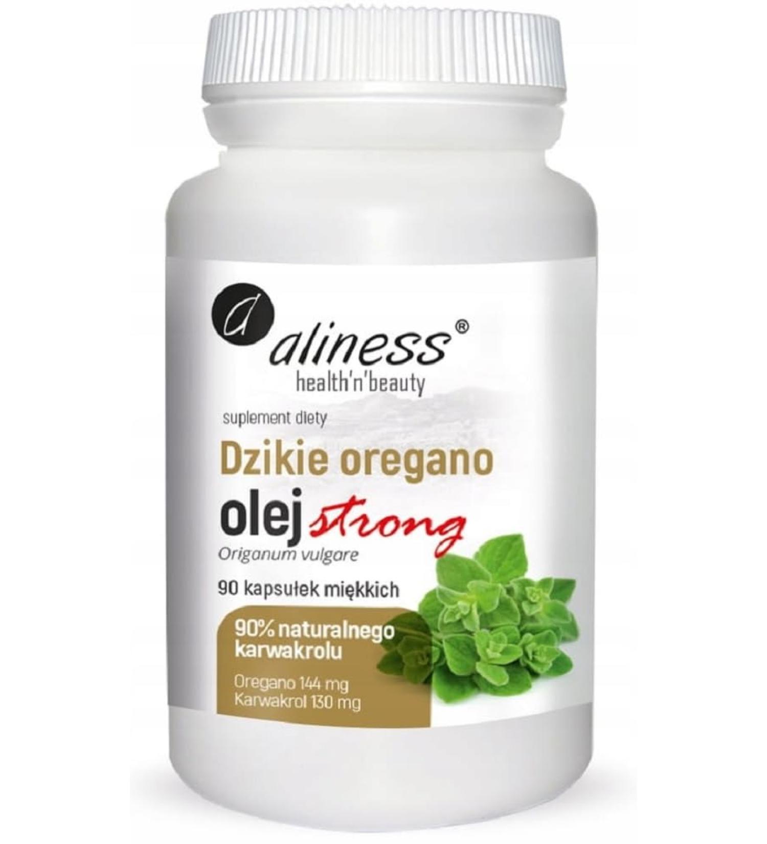 ALINESS Wild Oregano Oil 100% - Premium 90 Capsules for Immune Support | International Shipping Available - Buy Online on GoSupps.com