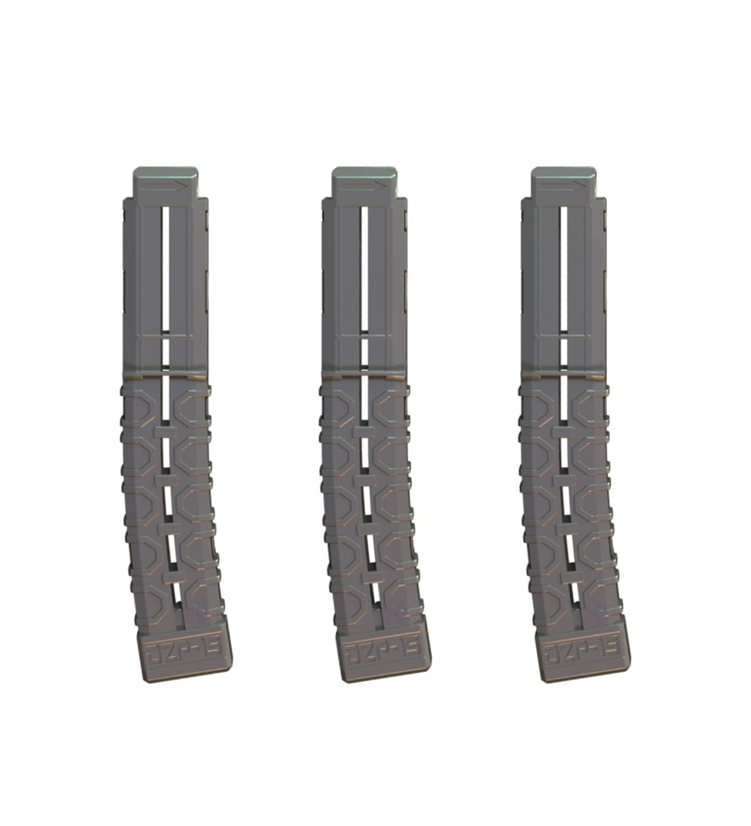 Dart Zone Pro-Series 15-Round Half-Length Dart Magazine 3-Pack - Gray - Buy Online on GoSupps.com