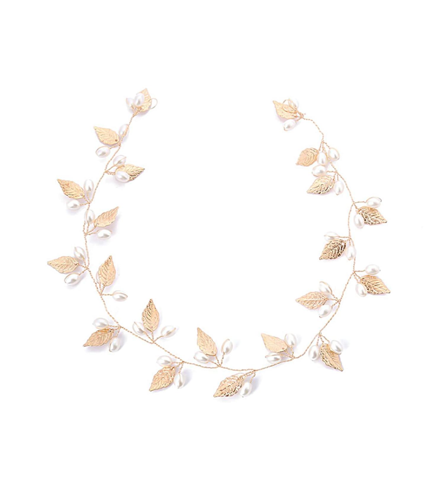 Elegant Pearl and Rose Gold Hair Accessories for Brides | Bridal Jewelry & Headbands - Buy Online on GoSupps.com