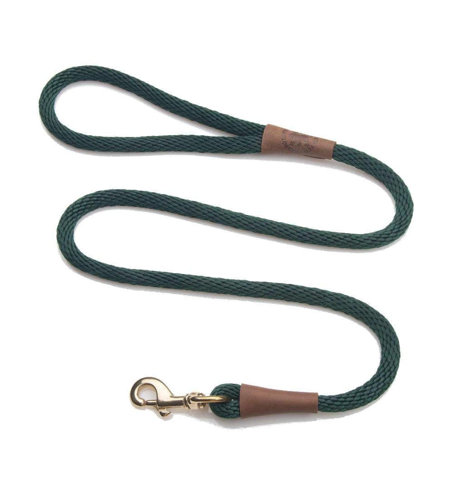 Mendota Pet Green 1/2" X 6' Snap Leash 1/2 " x 6 ' Hunter Green - Buy Online on GoSupps.com