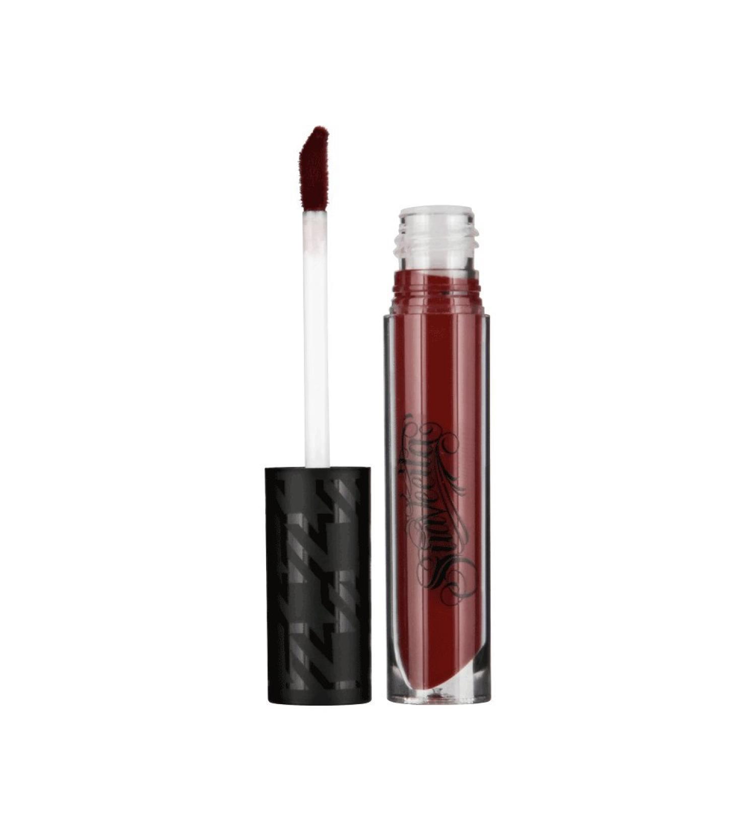 Suavecita Lipgrip Matte Liquid Lipstick - Fortitude Burgundy Dark Red | Long Lasting Cool Undertones Lip Color for All Skin Types - Buy Online on GoSupps.com
