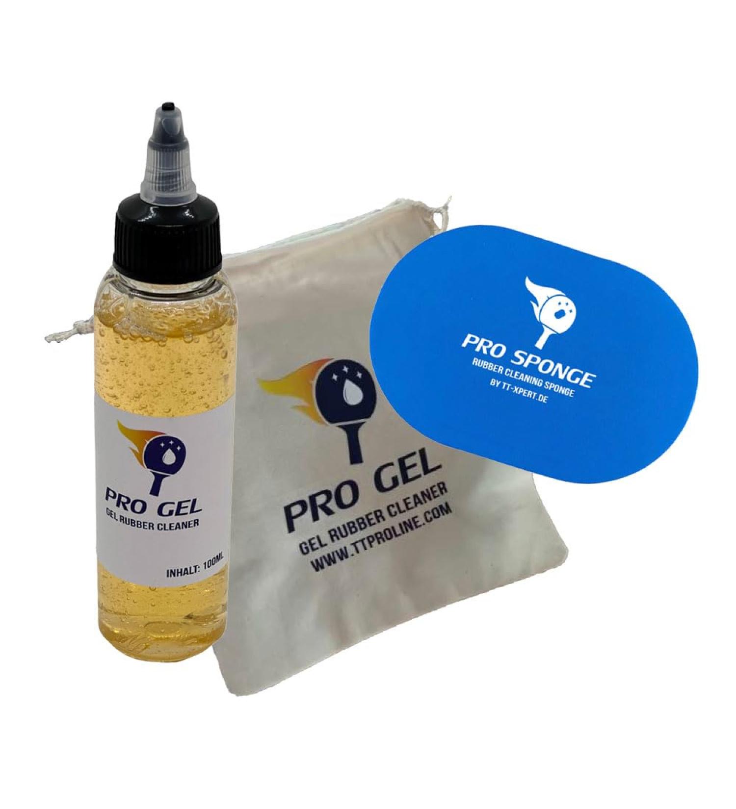 Pro Line Pro Gel - Deep Cleaning Table Tennis Cover Cleaner for Enhanced Grip | 100ml Cleaning Set with Sponge - Buy Online on GoSupps.com