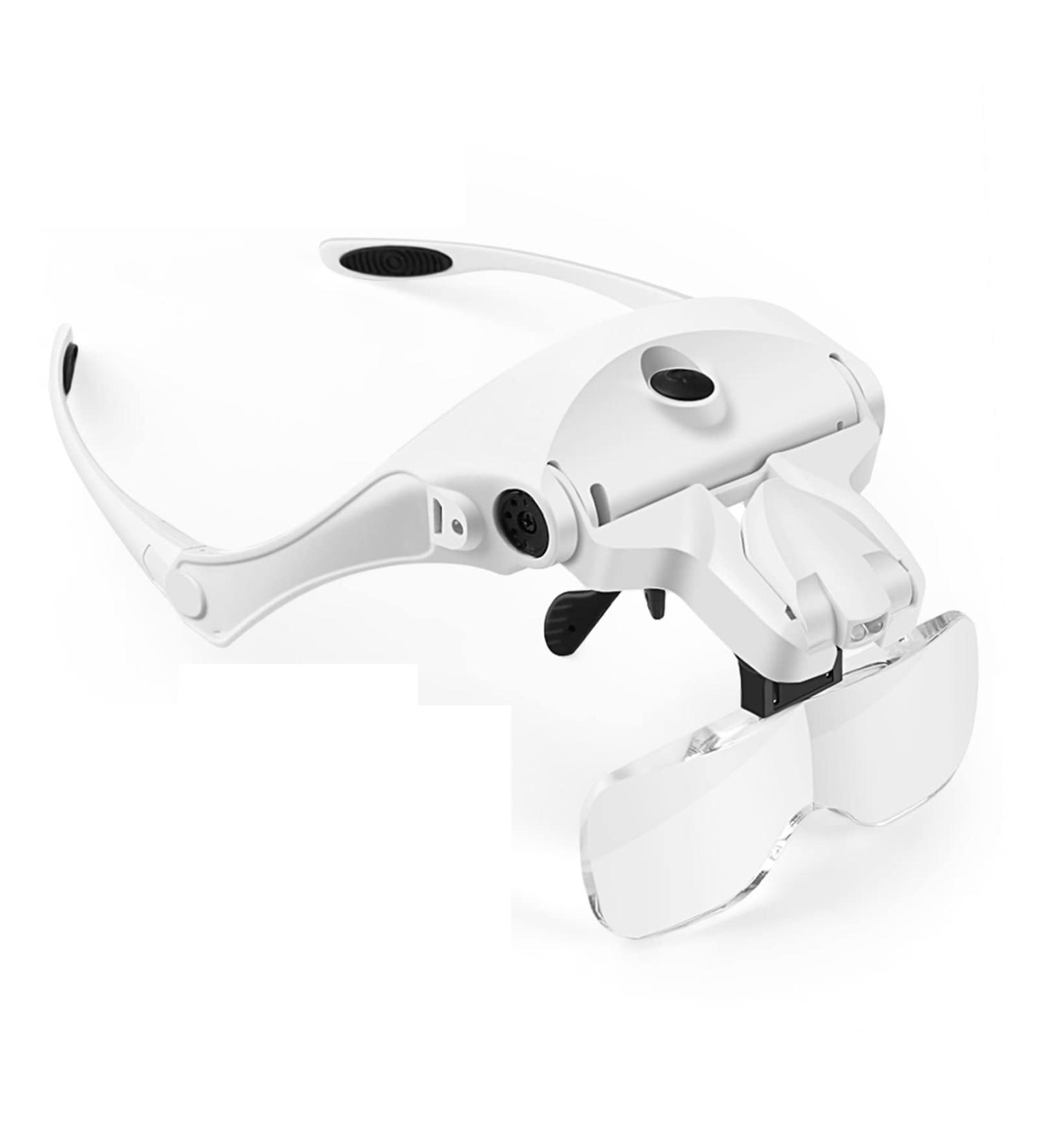 Magnifying Glass Lamp Magnifying Glasses Rechargeable LED Light Lamp Head Loupe Headband Magnifier Eyewear Glasses Tool Repair Reading Magnifier Flexible Gooseneck Arm - Buy Online on GoSupps.com