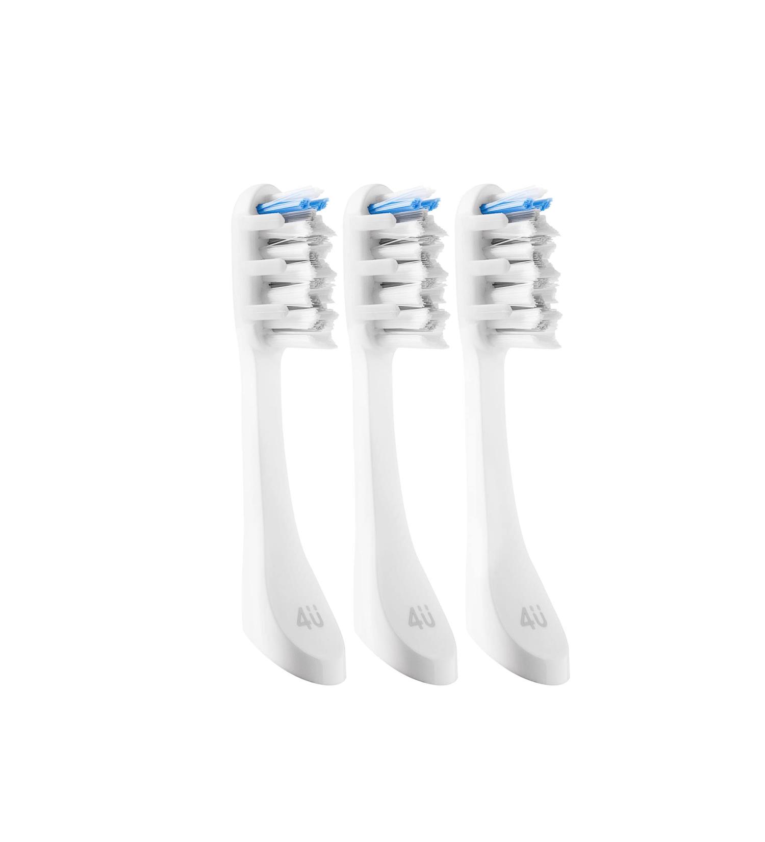Soniclean 4U Replacement Brush Heads Electric Toothbrush Heads Compatible with Soniclean 4U Replacement Toothbrush Heads Electric Toothbrush Replacement Brush Head Refill White 3 Pack Refill Heads