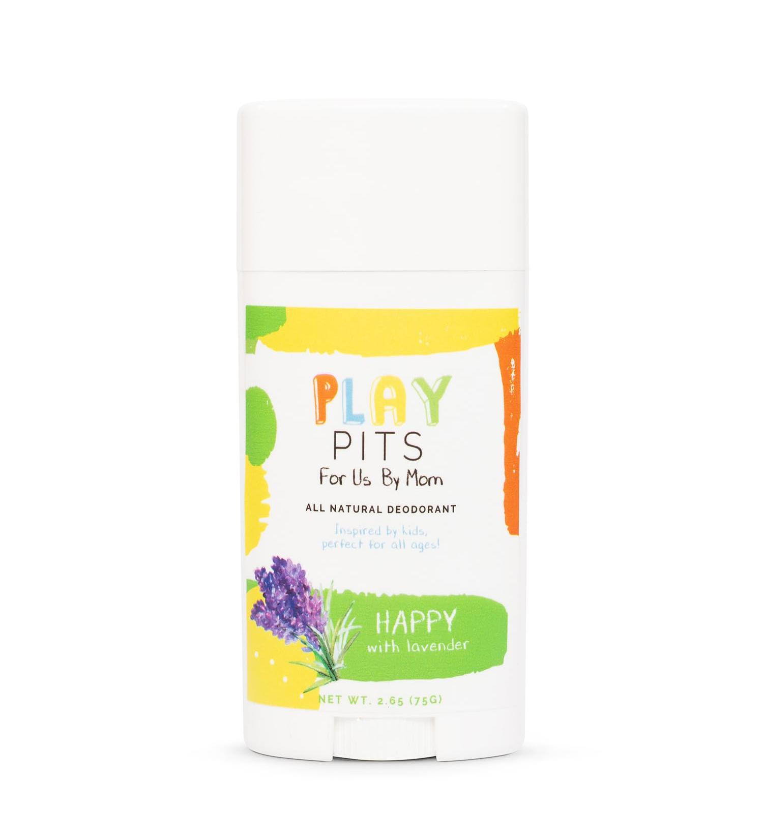 PLAY PITS Happy Scent Natural Kids Deodorant | Aluminum-Free for Sensitive Skin | Lavender & Shea Butter Infused - 2.65 fl.oz - Buy Online on GoSupps.com