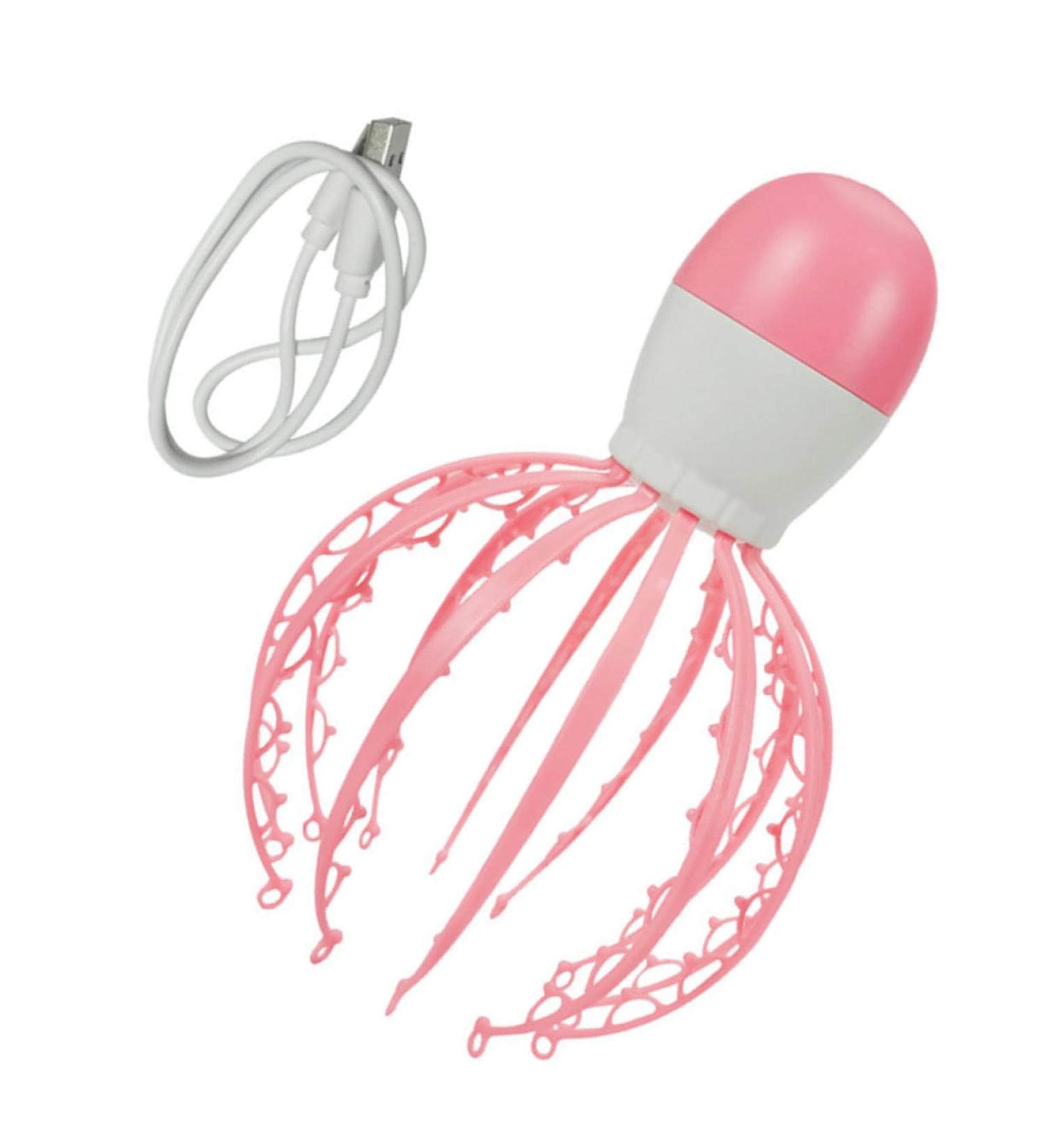 Healeved 3ST Scalp Massager & Shampoo Brush - Multi-Use Head Gua Sha Tool | Baby Octopus Design | ABS Pink Massage Claw - Buy Online on GoSupps.com