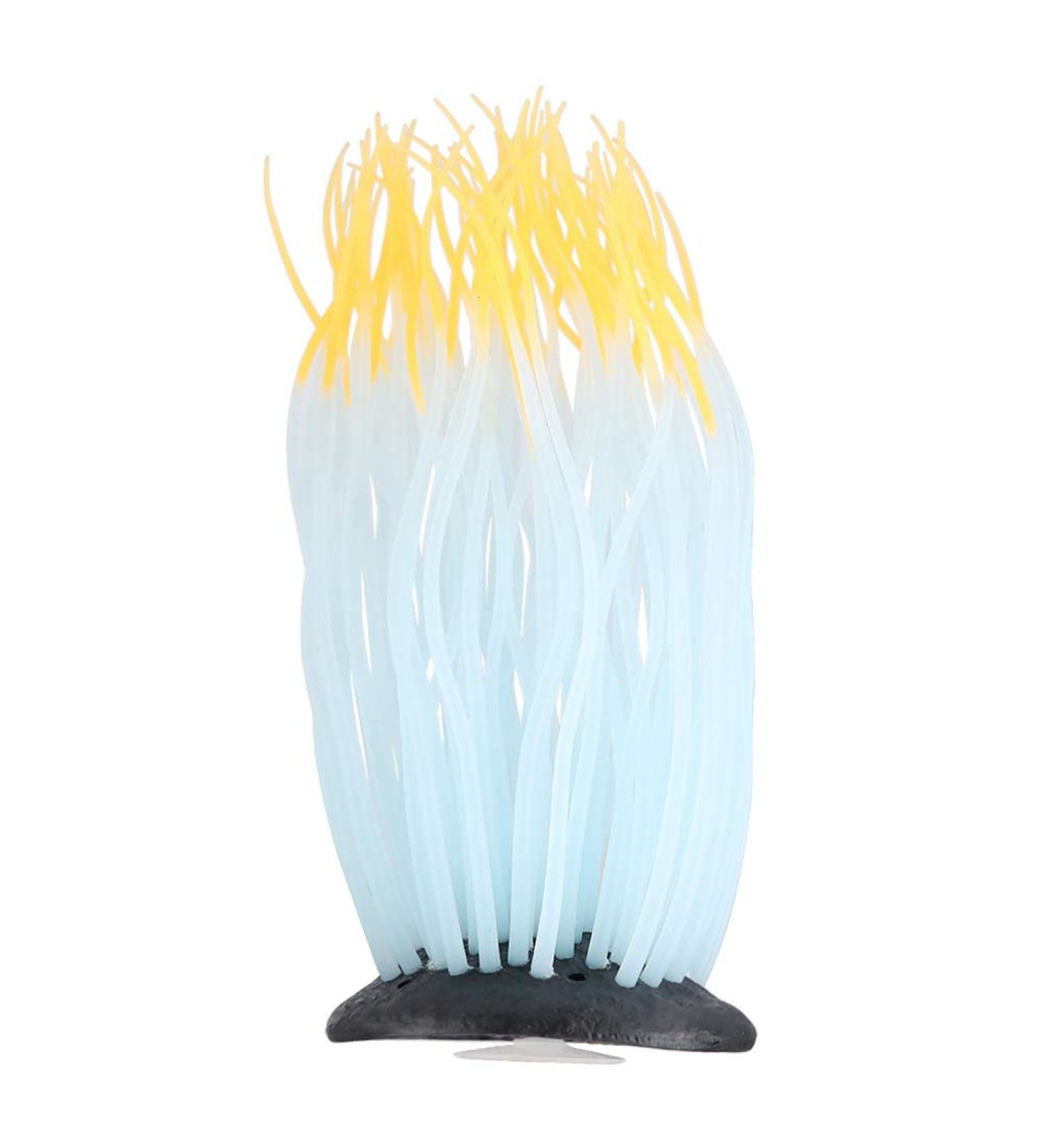 Buy Silicone Anemone Coral Ornament - Realistic Artificial Aquarium Decor in Orange Blue Green & Purple - Buy Online on GoSupps.com