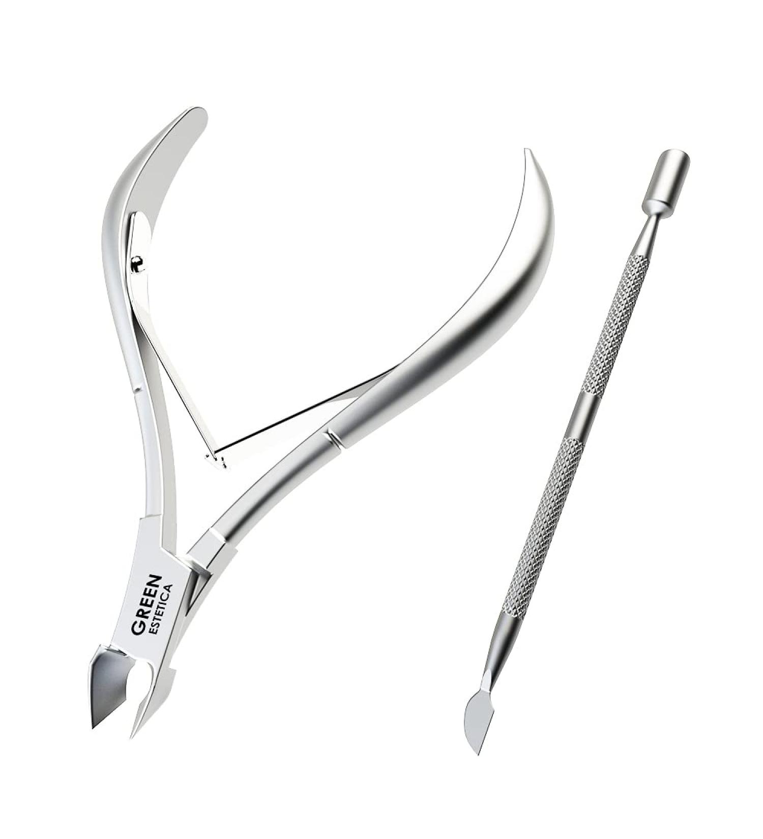 Cuticle Cutter Set (Silver with Pusher) - Buy Online on GoSupps.com