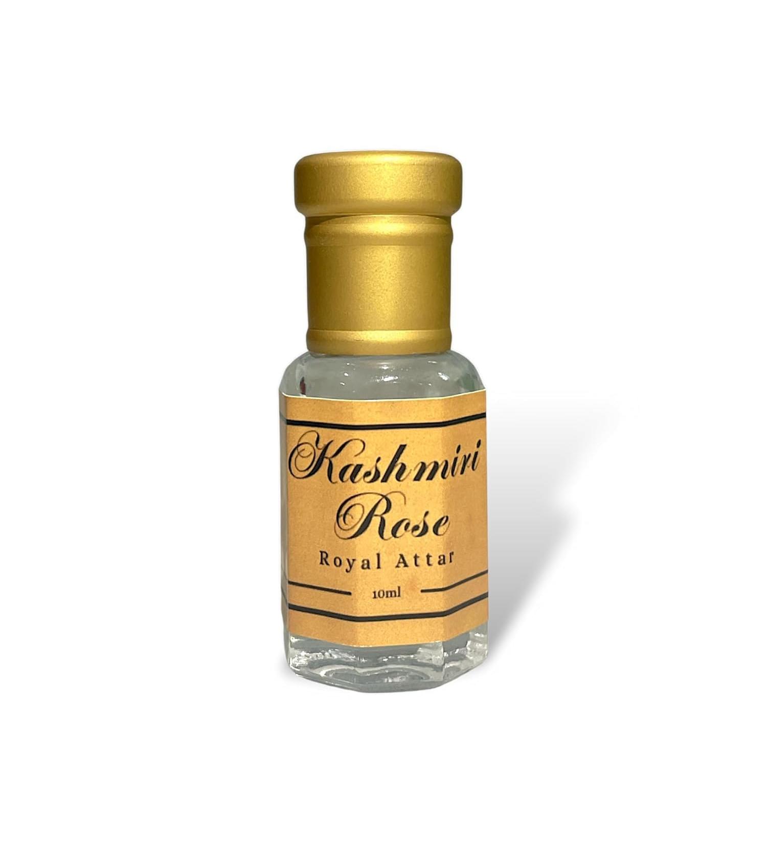 Kashmiri Rose Royal Attar Alcohol-Free Natural Perfume for Men & Women | Long-Lasting Floral Fragrance (10ml) - Buy Online on GoSupps.com