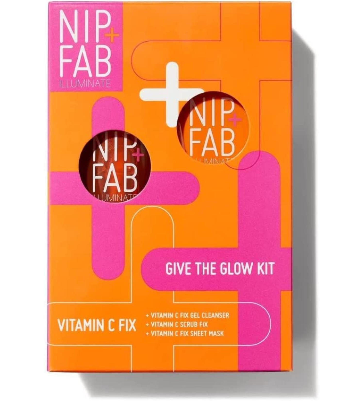 Nip+Fab Vit C 3 Piece Starter Kit | Contains Vit C Fix Cleansing Fix Scrub Sheet Mask | Face Skin Exfoliating Brightening Hydrating Toning Vitamin C for Skin Care | Vegan and Cruelty Free - Buy Online on GoSupps.com