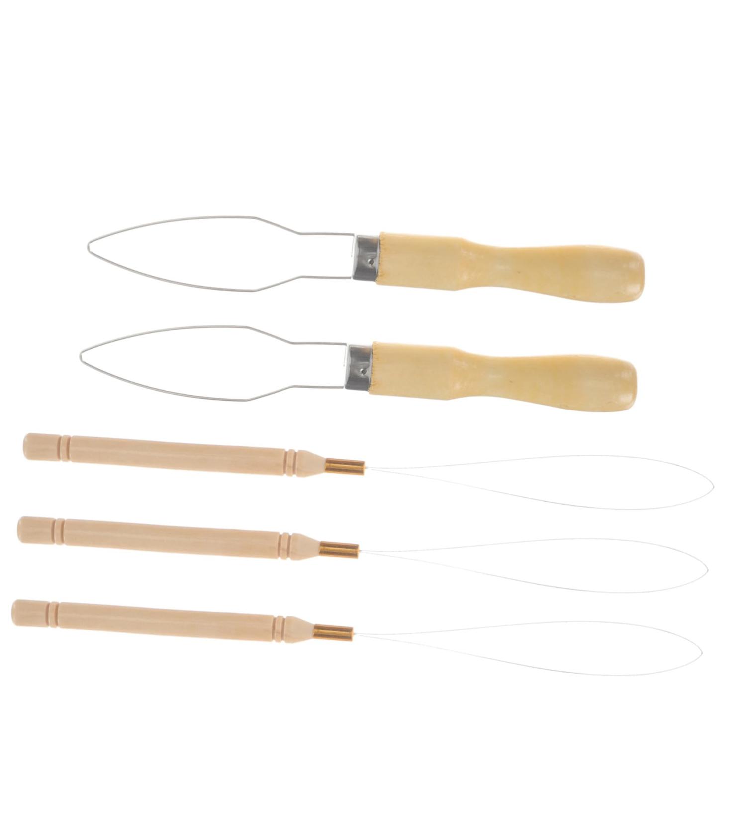 Button Hook Helper 5pcs Beads Pulling Bracelets Beads DIY Bead Tools Wood Bead Chain Beadwork - Buy Online on GoSupps.com